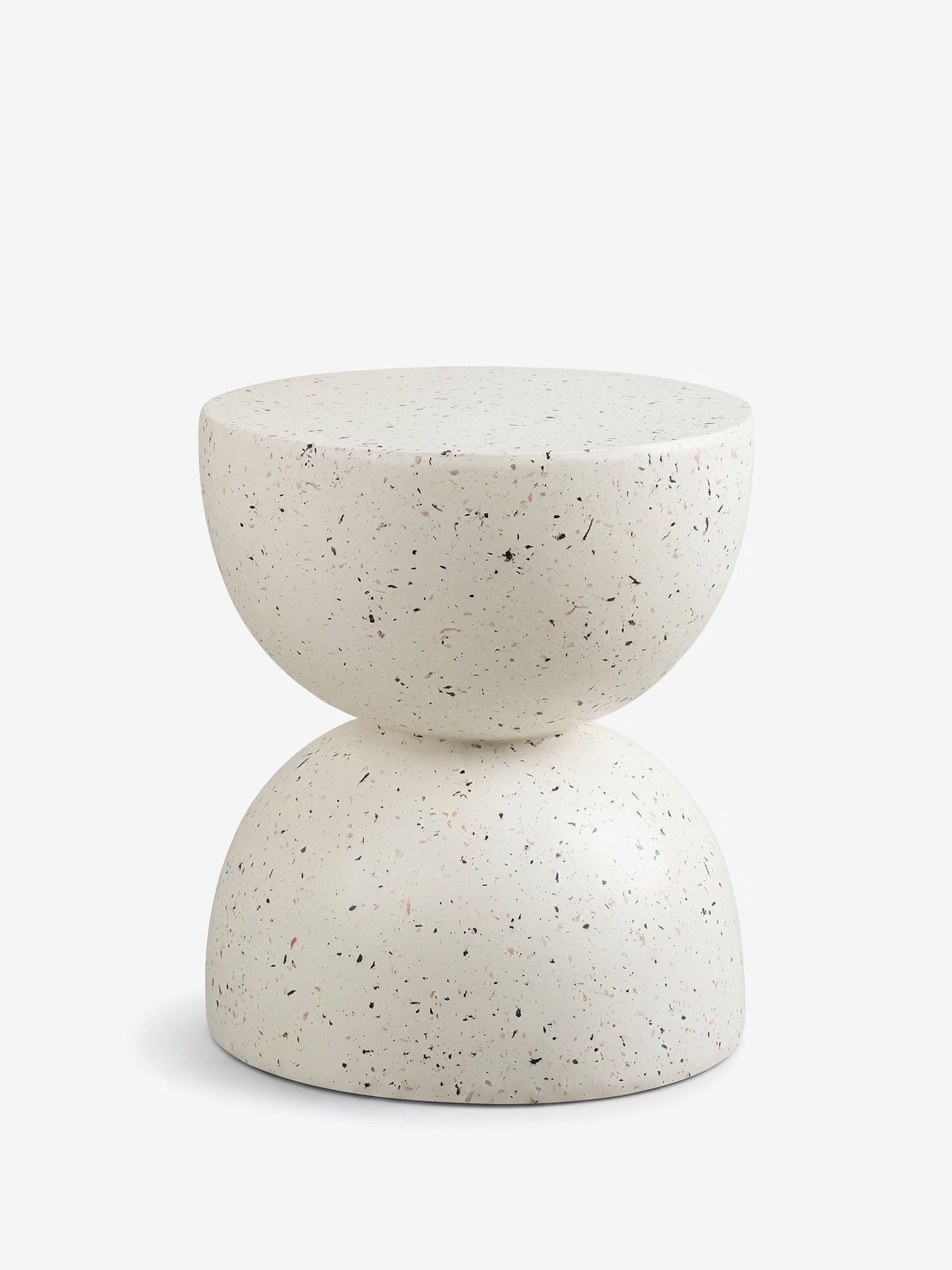 Bonita Fiberclay Side Table with Terrazzo Effect for Living Room and Outdoor Use