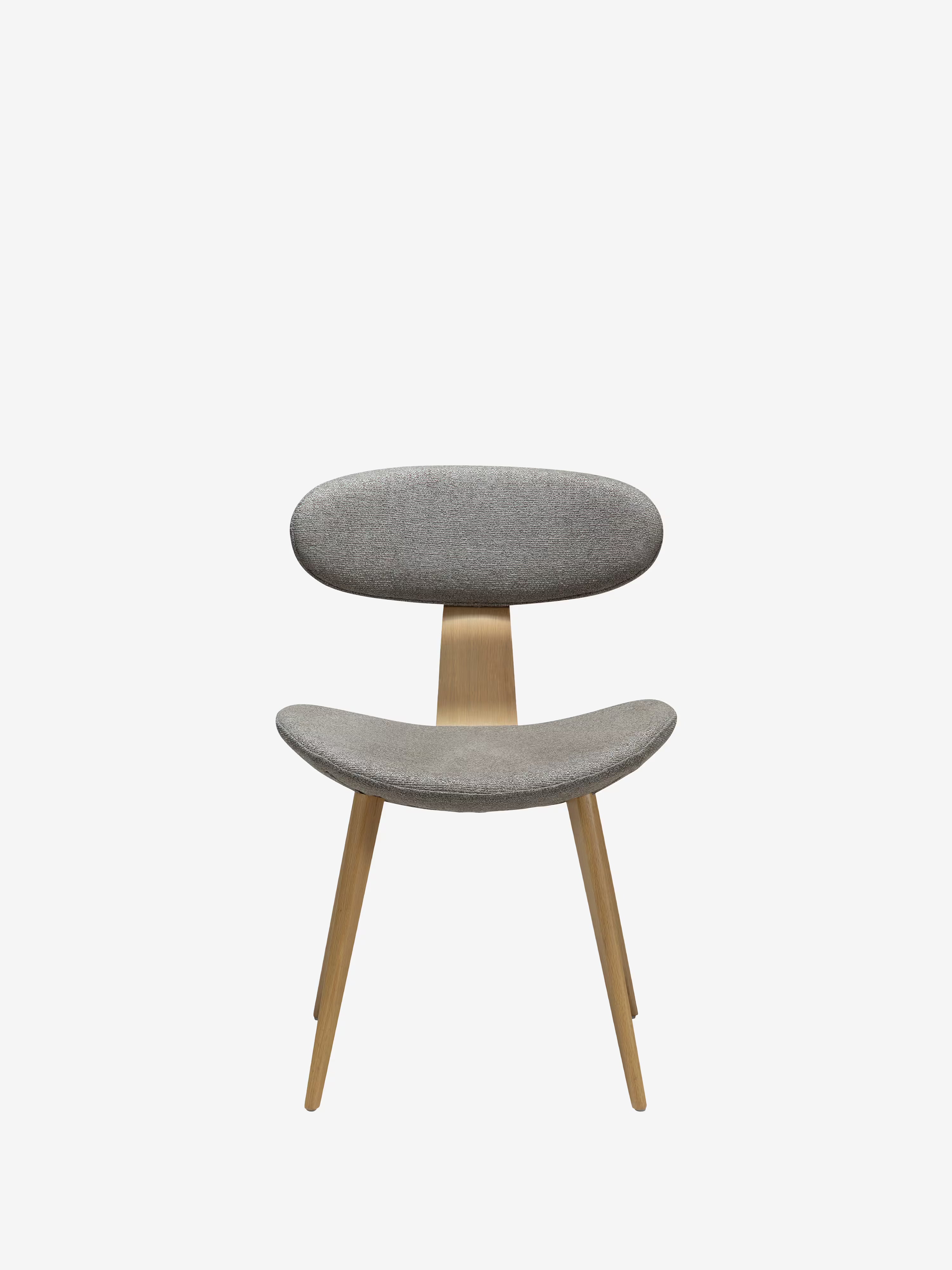Buckle Chaise en bouclé avec pieds en bois massif - design scandinave futuriste