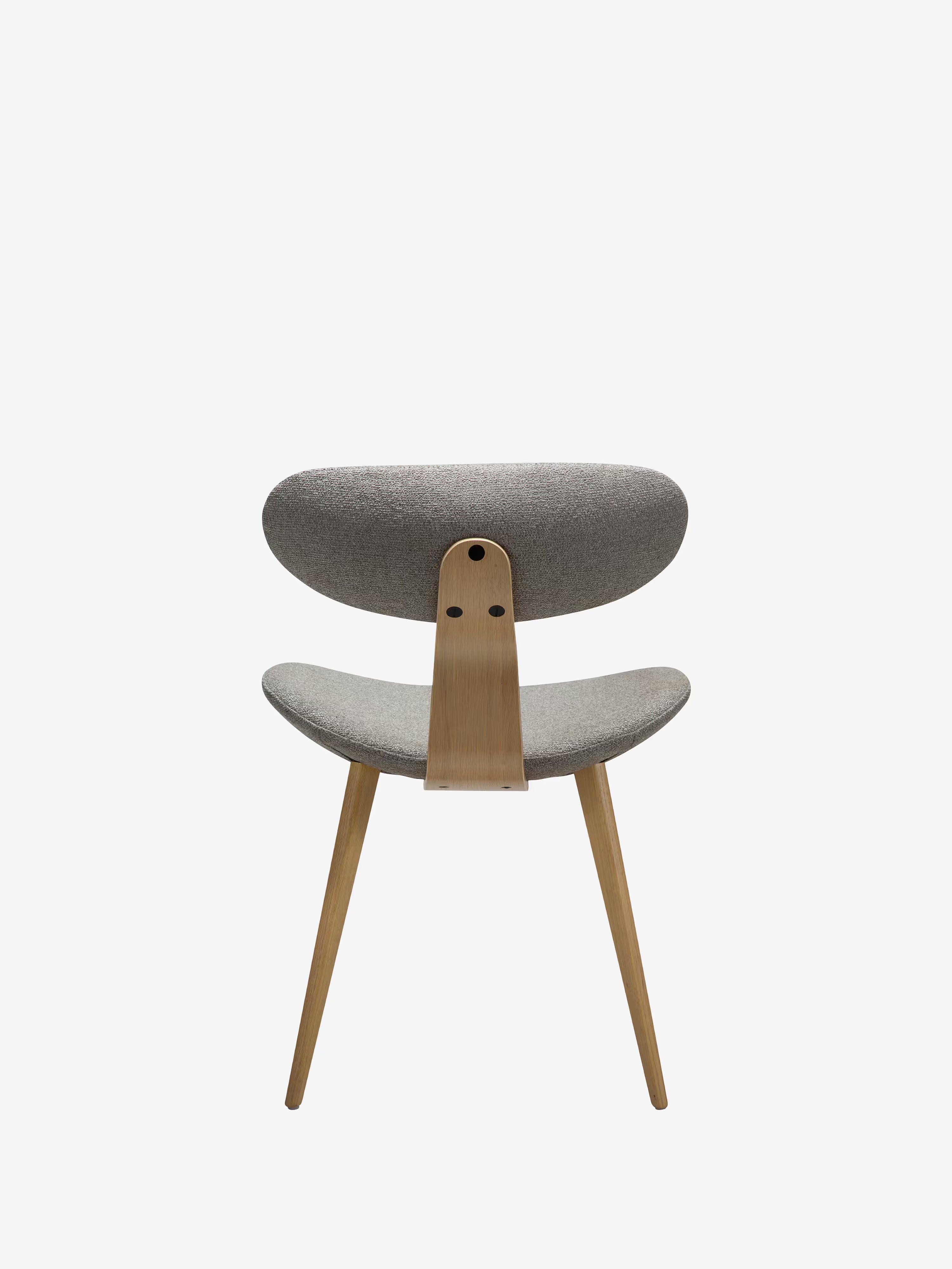 Buckle Chaise en bouclé avec pieds en bois massif - design scandinave futuriste