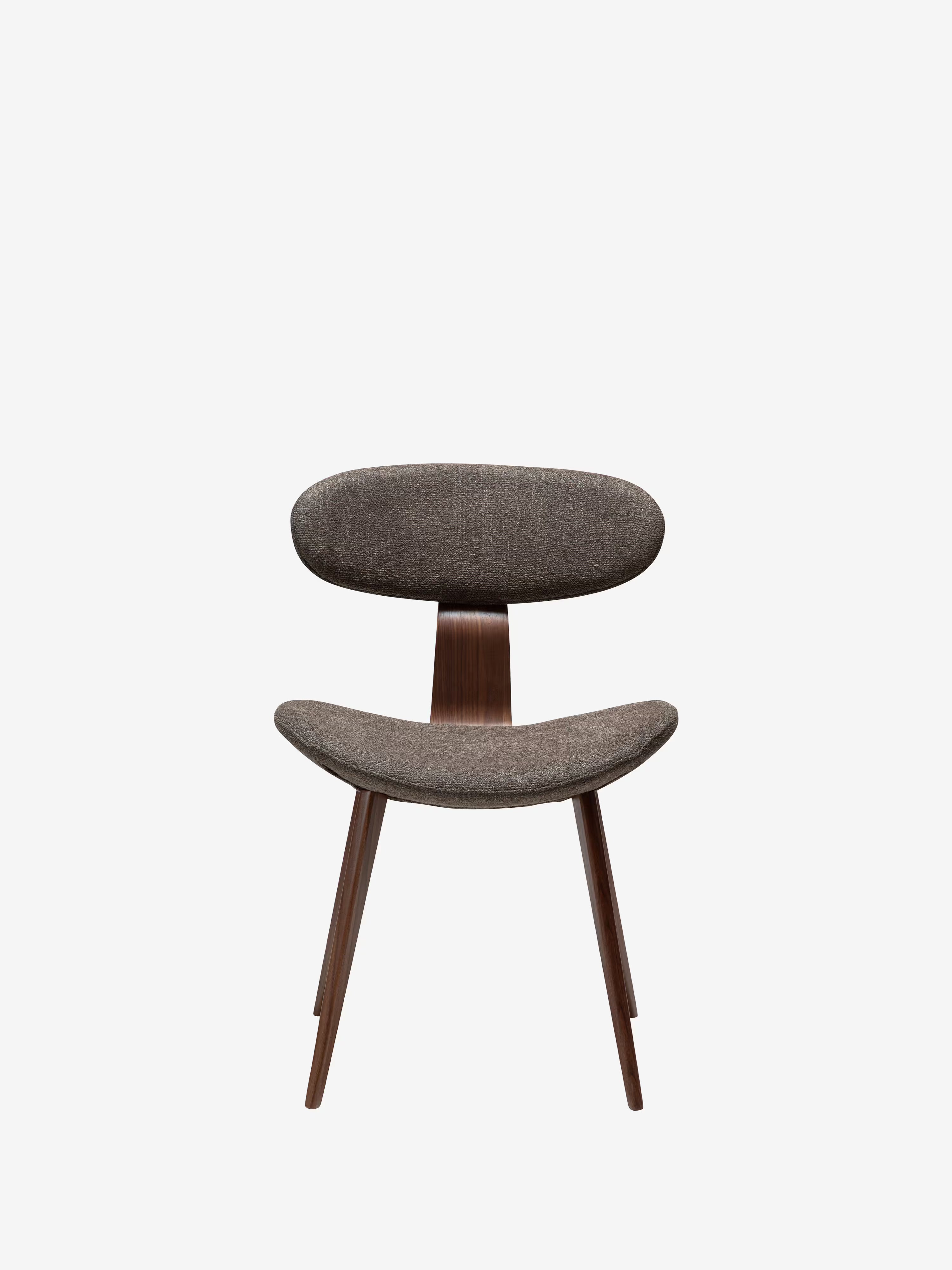 Buckle Chaise en bouclé avec pieds en bois massif - design scandinave futuriste