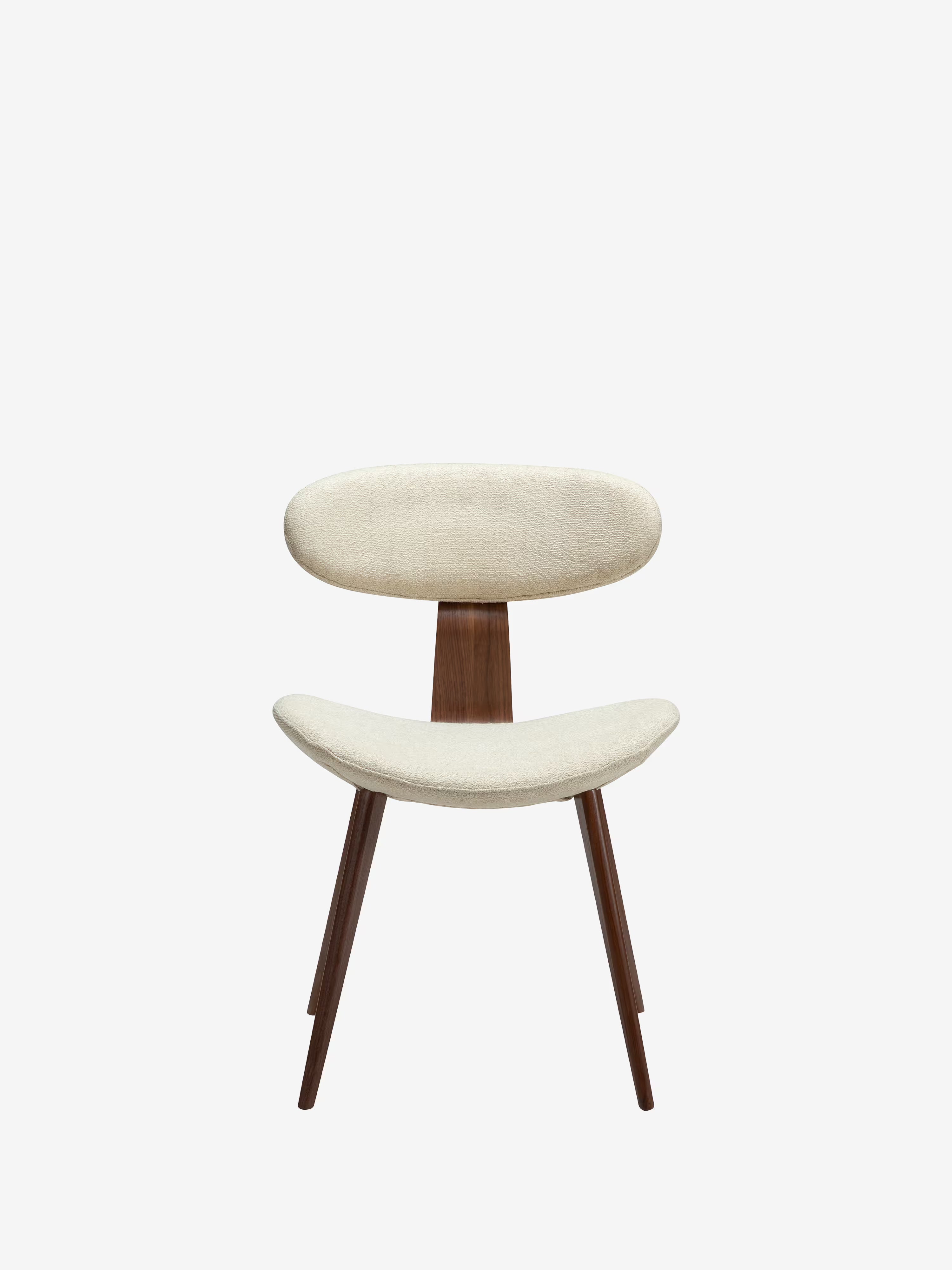 Buckle Chaise en bouclé avec pieds en bois massif - design scandinave futuriste