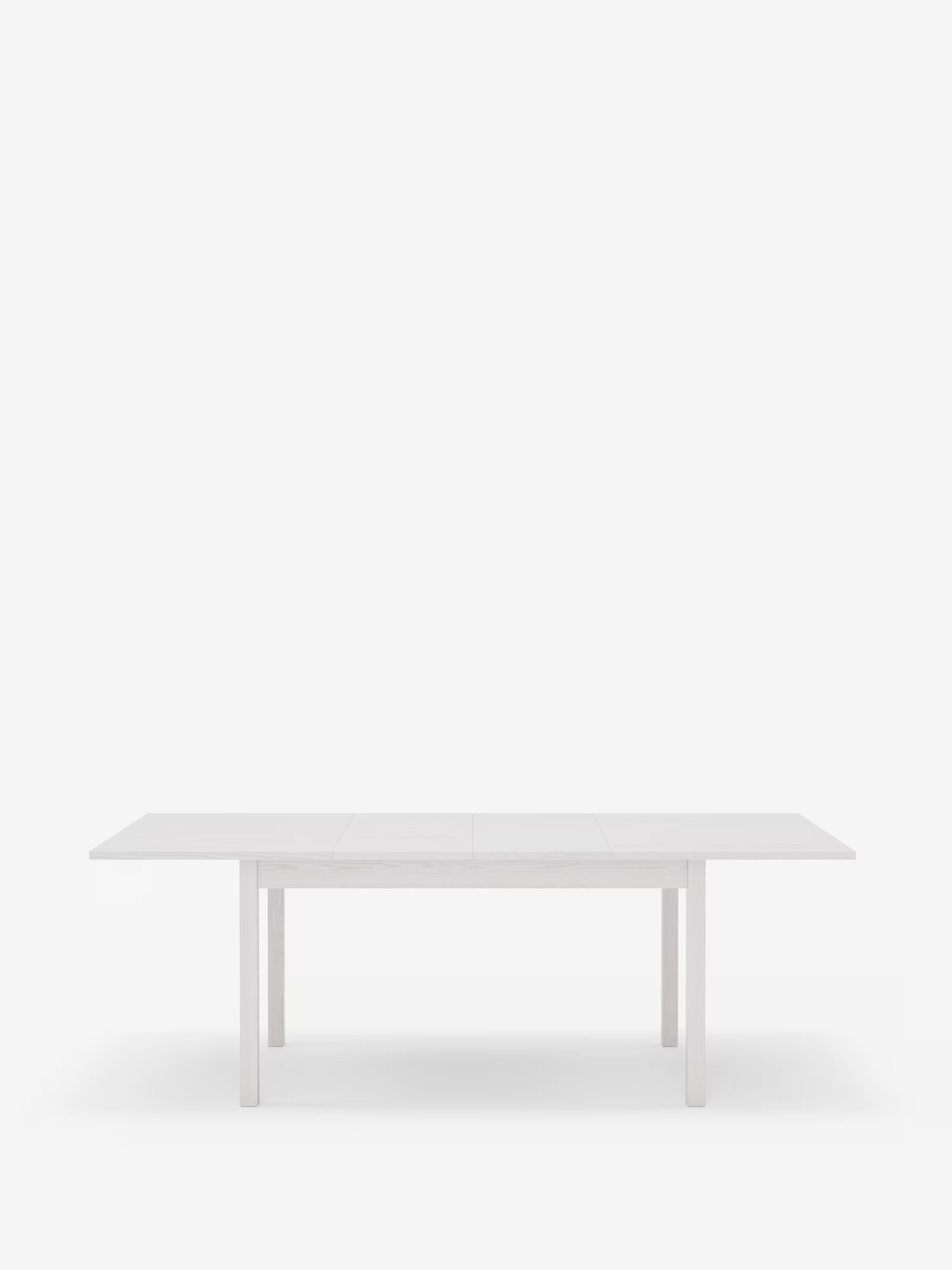 Caio Extendable table in white ash effect melamine – 140 (220) x 90 cm