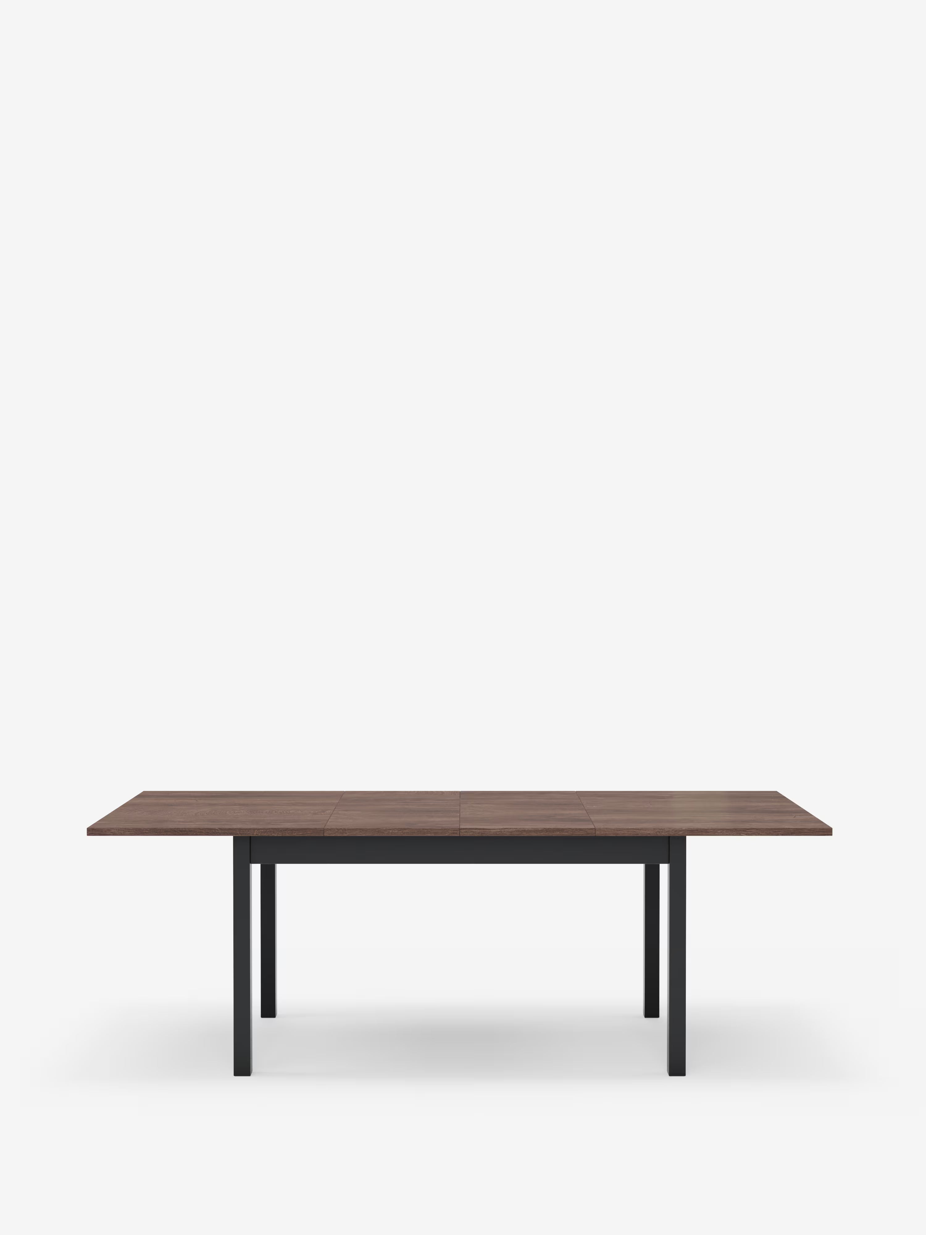 Caio Mesa extensible en madera melamínica efecto teca – 140 (220) x 90 cm