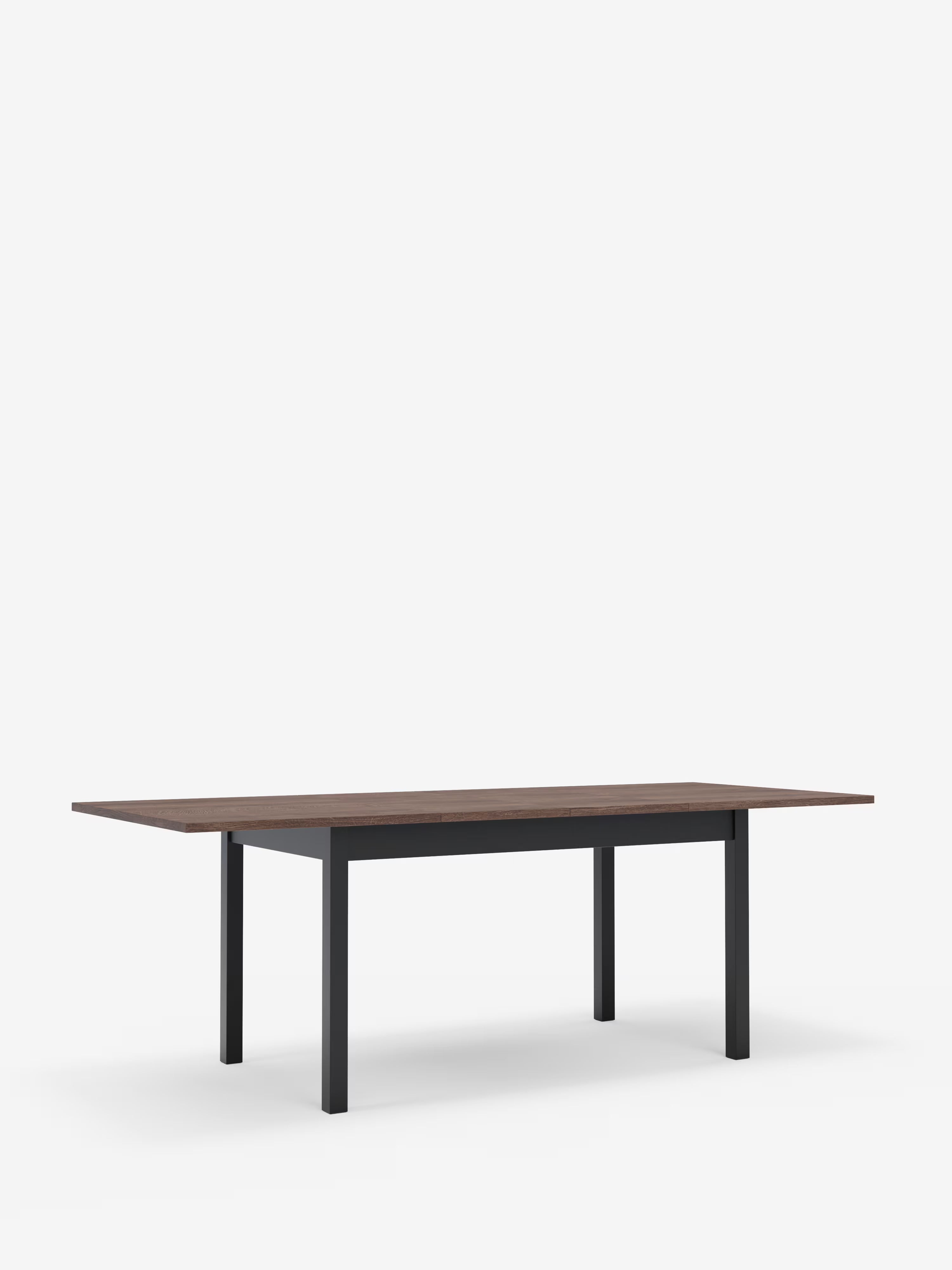 Caio Mesa extensible en madera melamínica efecto teca – 140 (220) x 90 cm