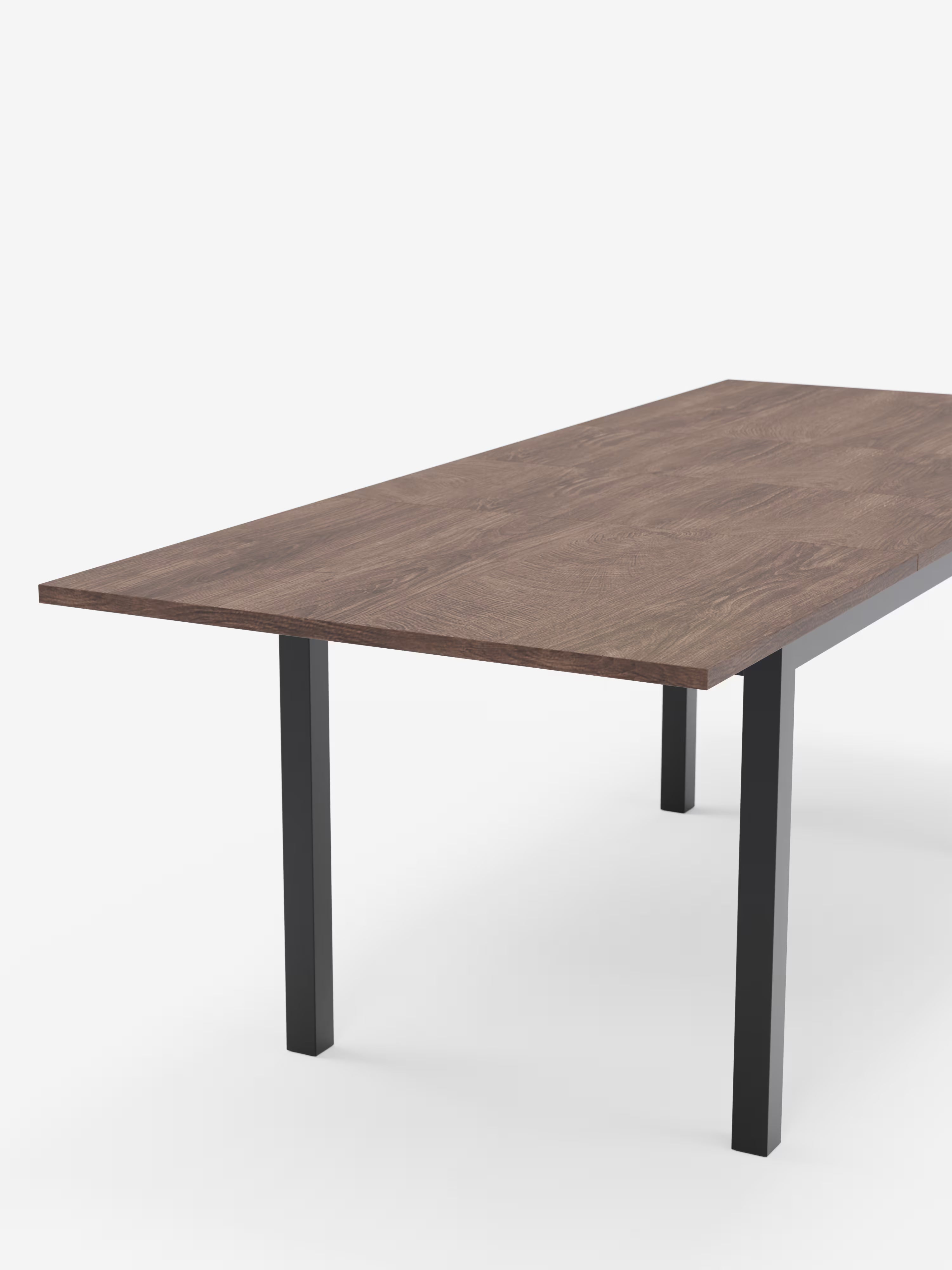 Caio Mesa extensible en madera melamínica efecto teca – 140 (220) x 90 cm