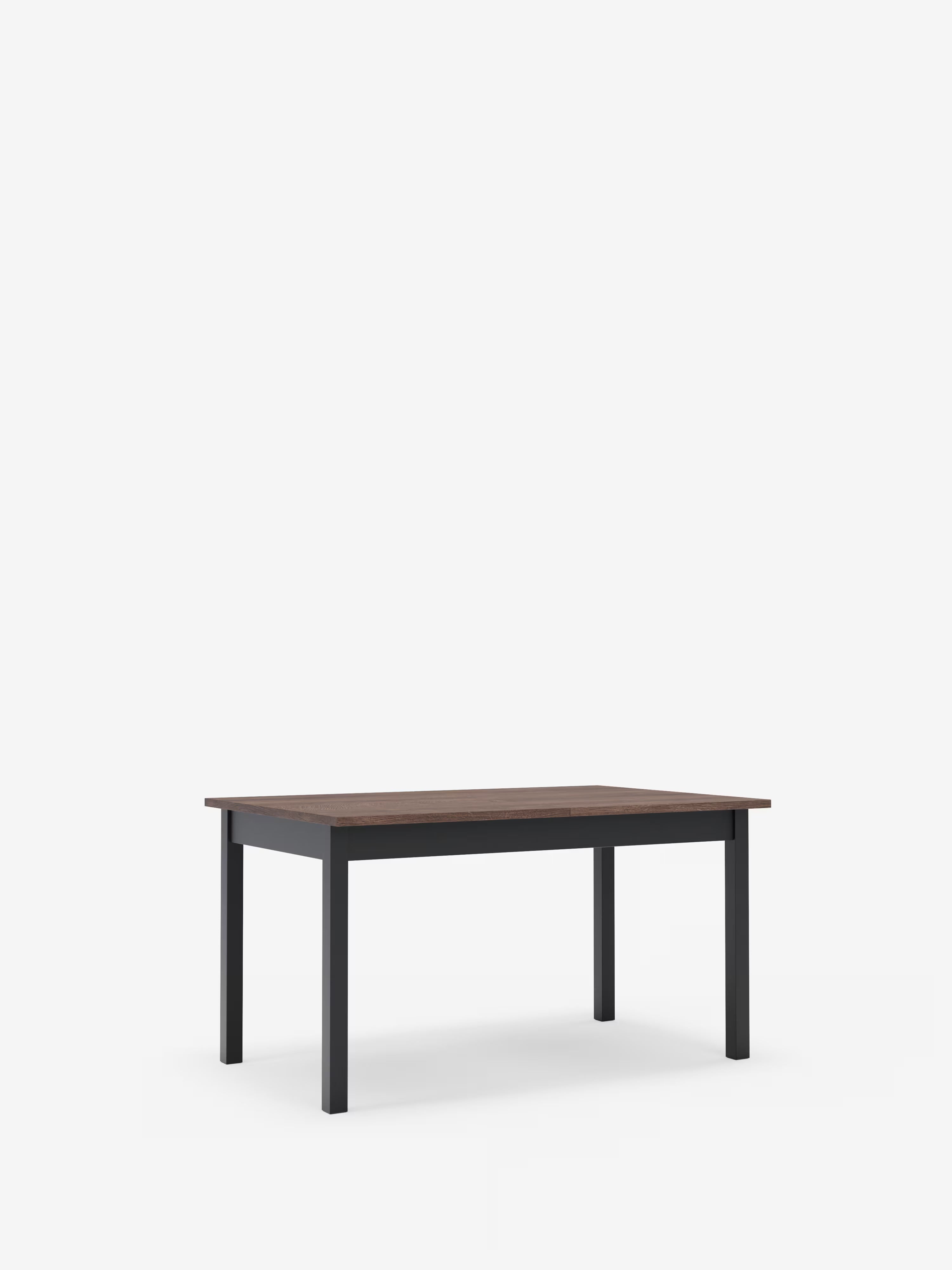 Caio Mesa extensible en madera melamínica efecto teca – 140 (220) x 90 cm