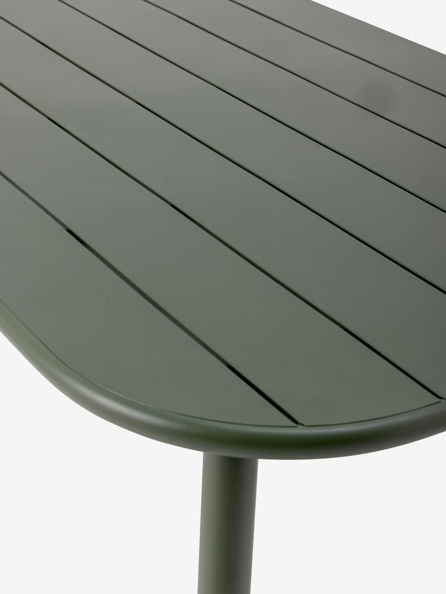 Calana Outdoor dining table in green metal 160×90 cm