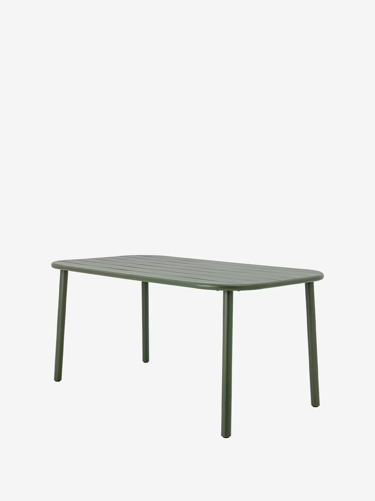 Calana Outdoor dining table in green metal 160×90 cm