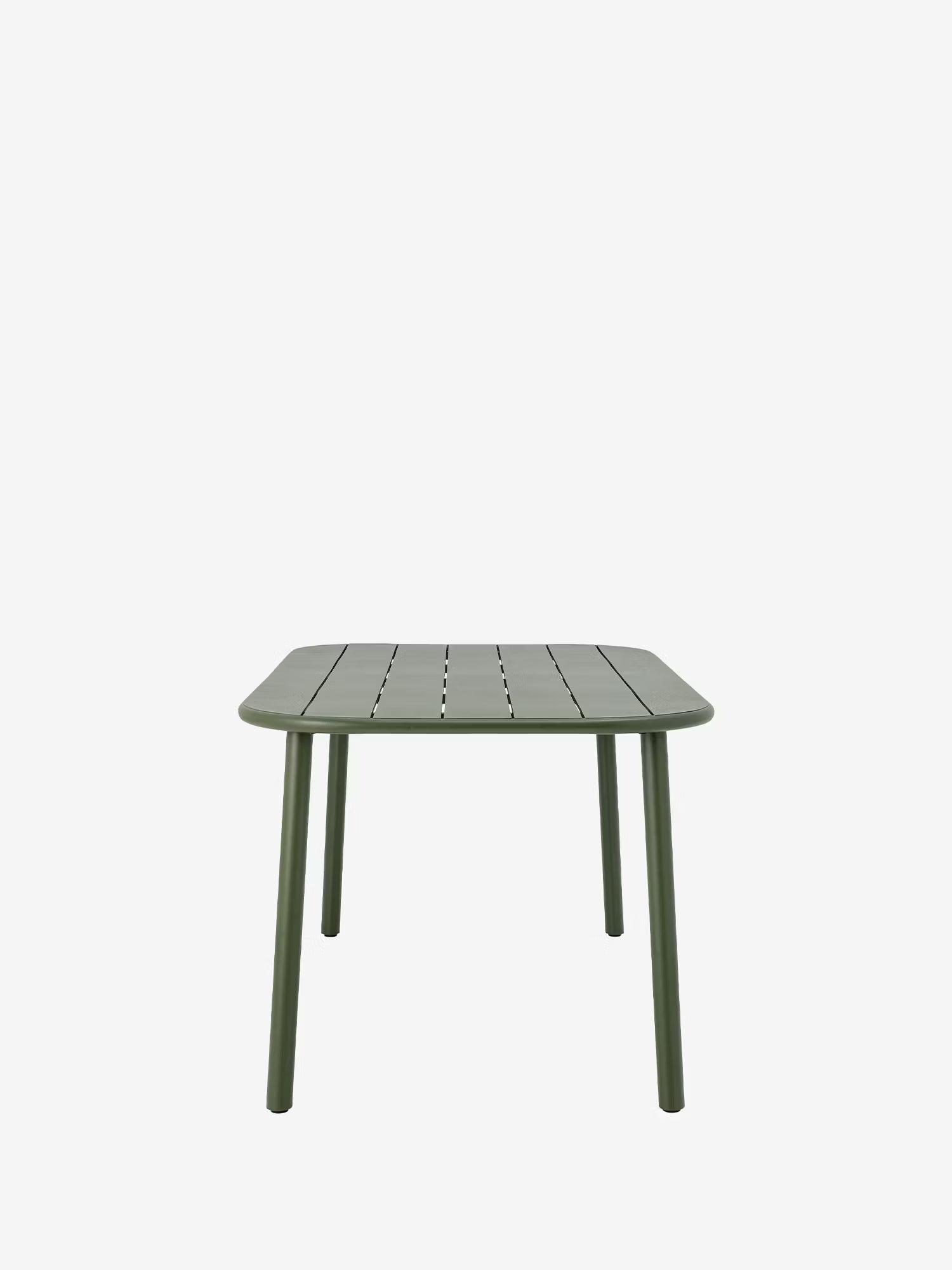 Calana Outdoor dining table in green metal 160×90 cm