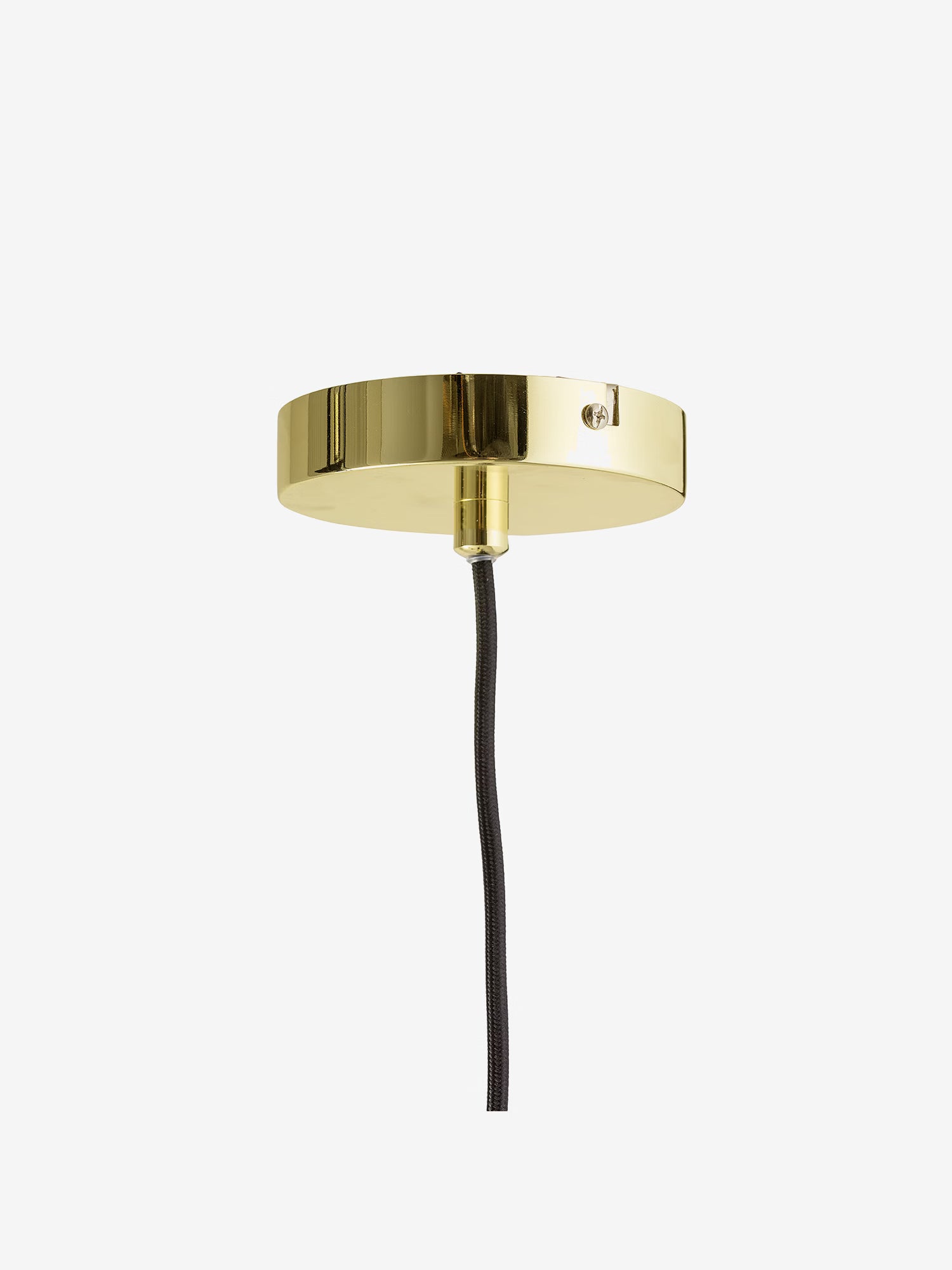 Caralina Lámpara colgante de metal dorado con jarrón decorativo