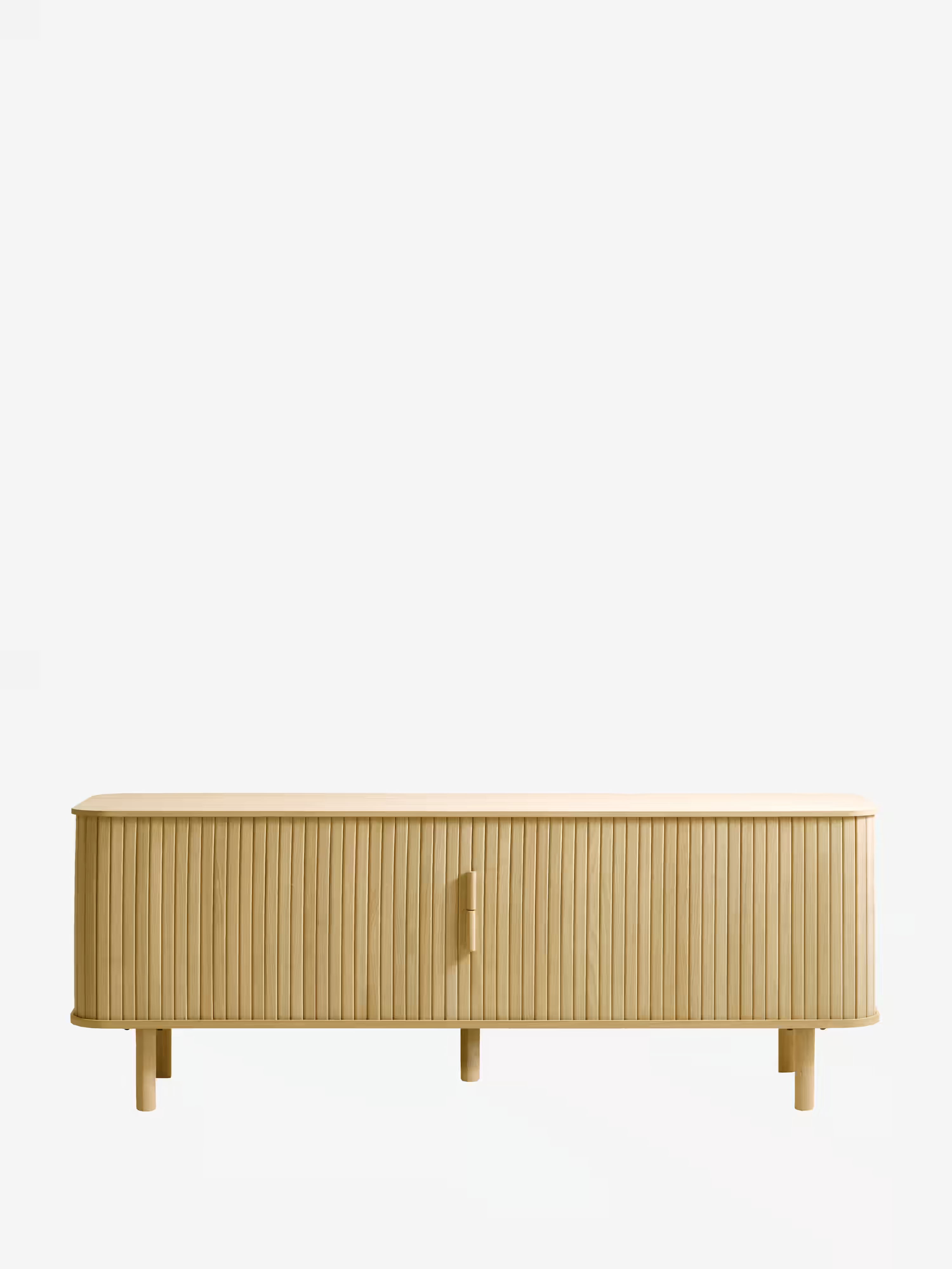 Cavo mueble TV de roble natural chapado | Diseño escandinavo 160 x 40 cm