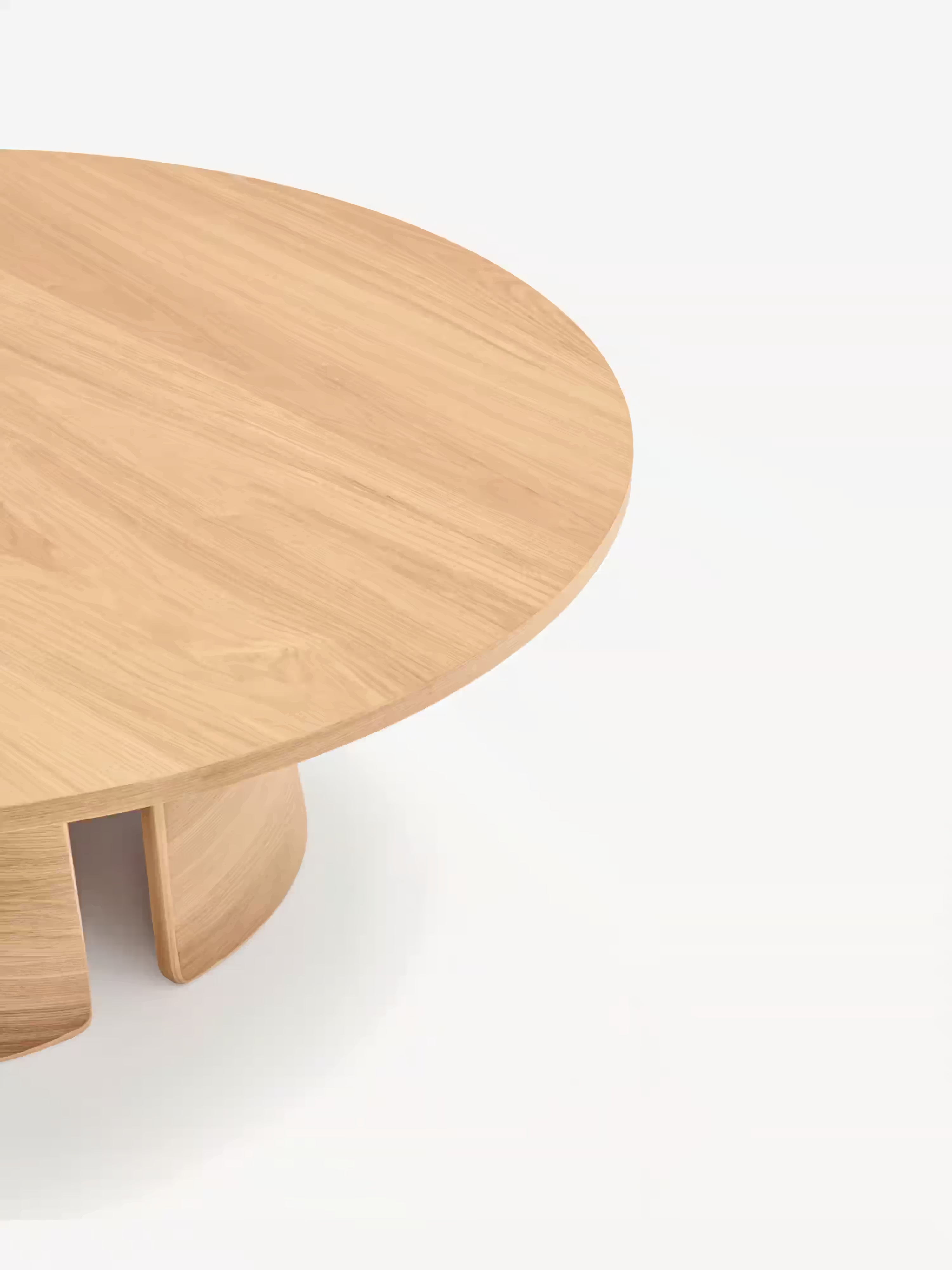 Cep Low Coffee Table in Curved Oak – Minimalist Design 110 x 36 cm