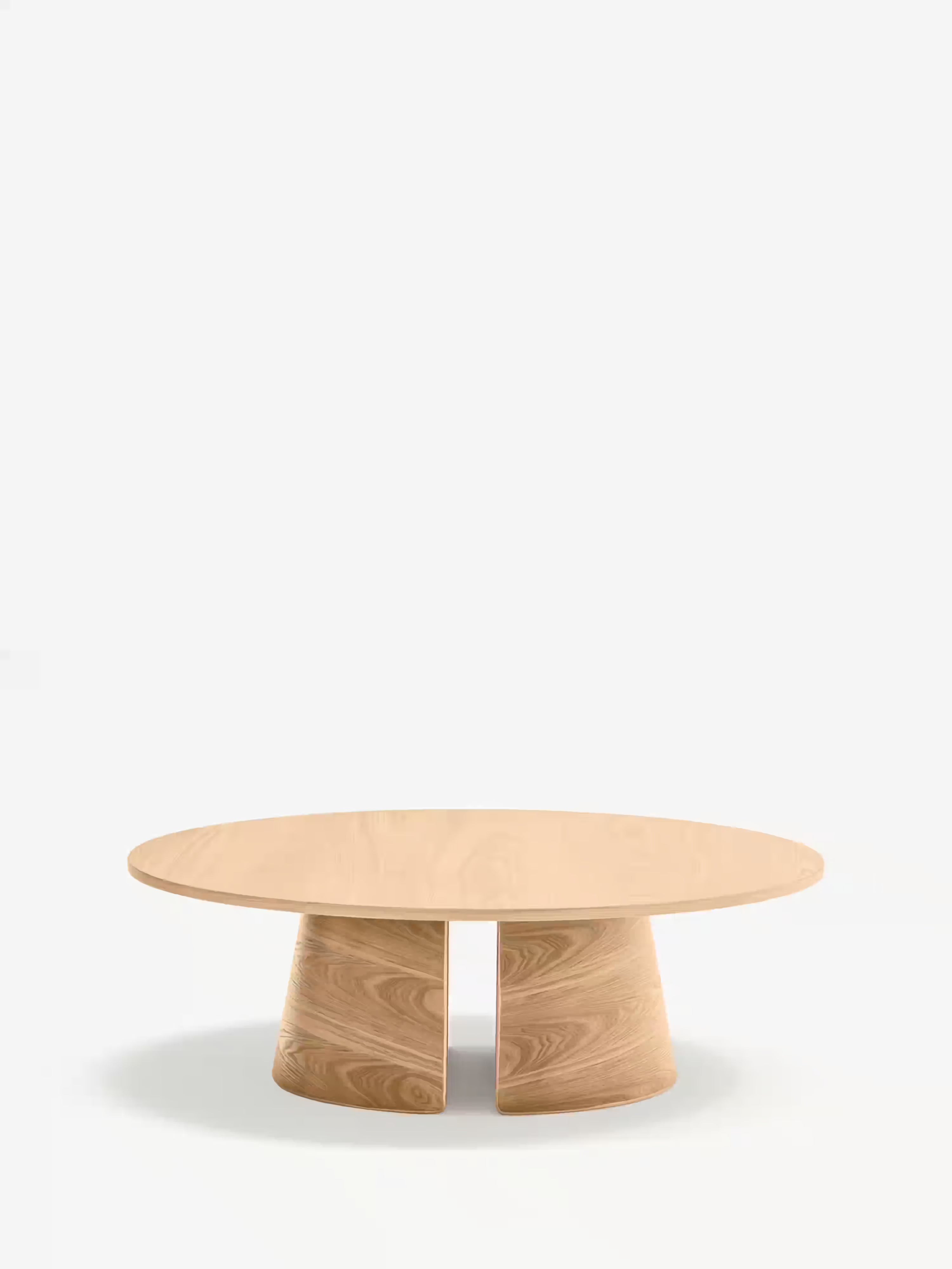 Cep Tavolino da salotto basso in rovere curvato – design minimalista 110 x 36 cm