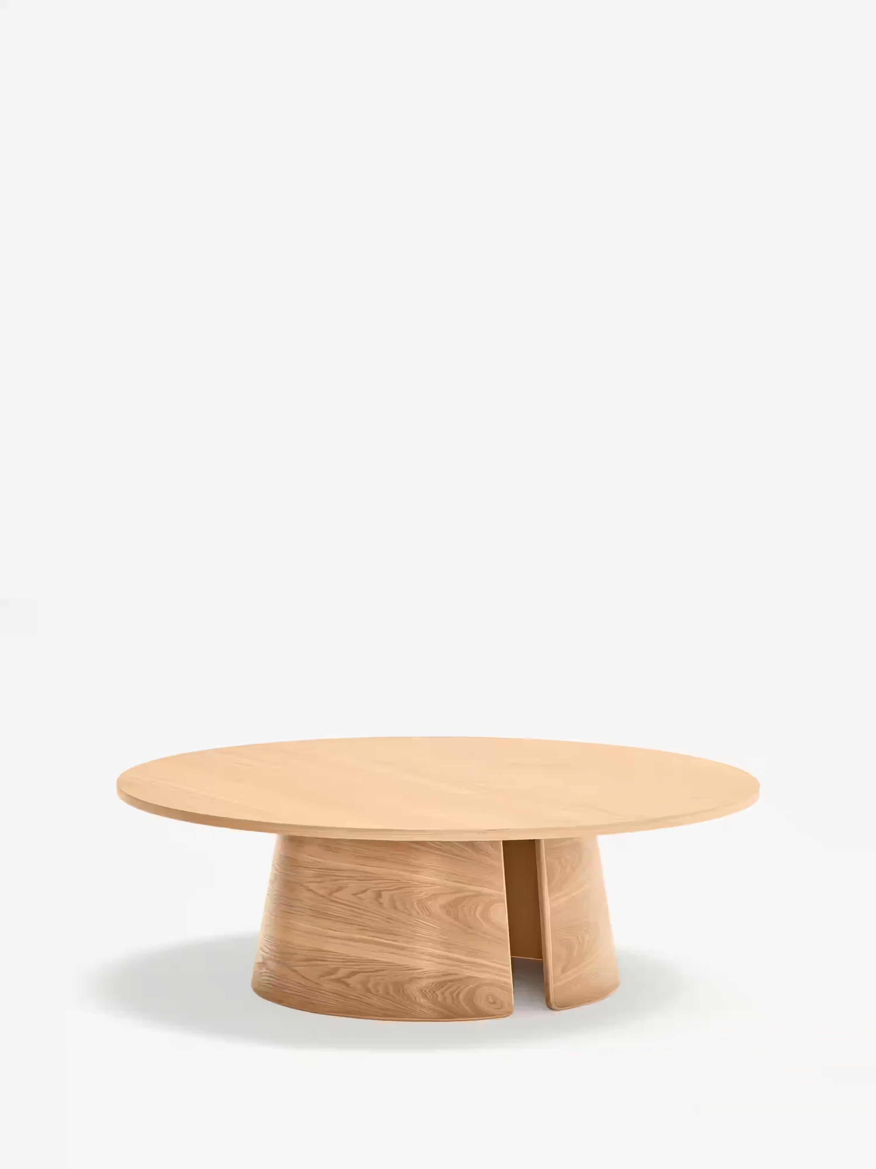 Cep Low Coffee Table in Curved Oak – Minimalist Design 110 x 36 cm