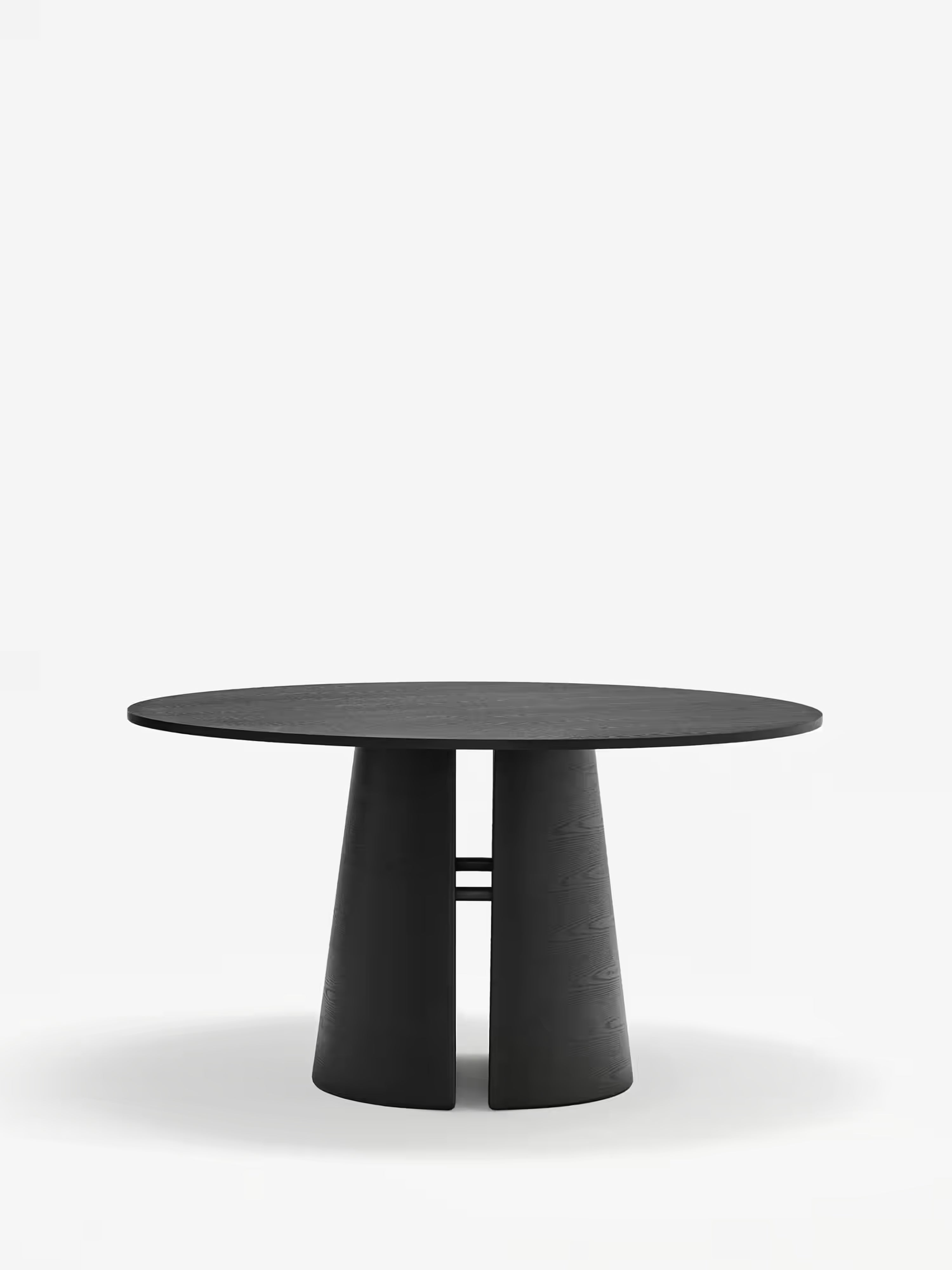 Cep mesa de comedor redonda - fresno negro y madera curvada Ø 137 cm
