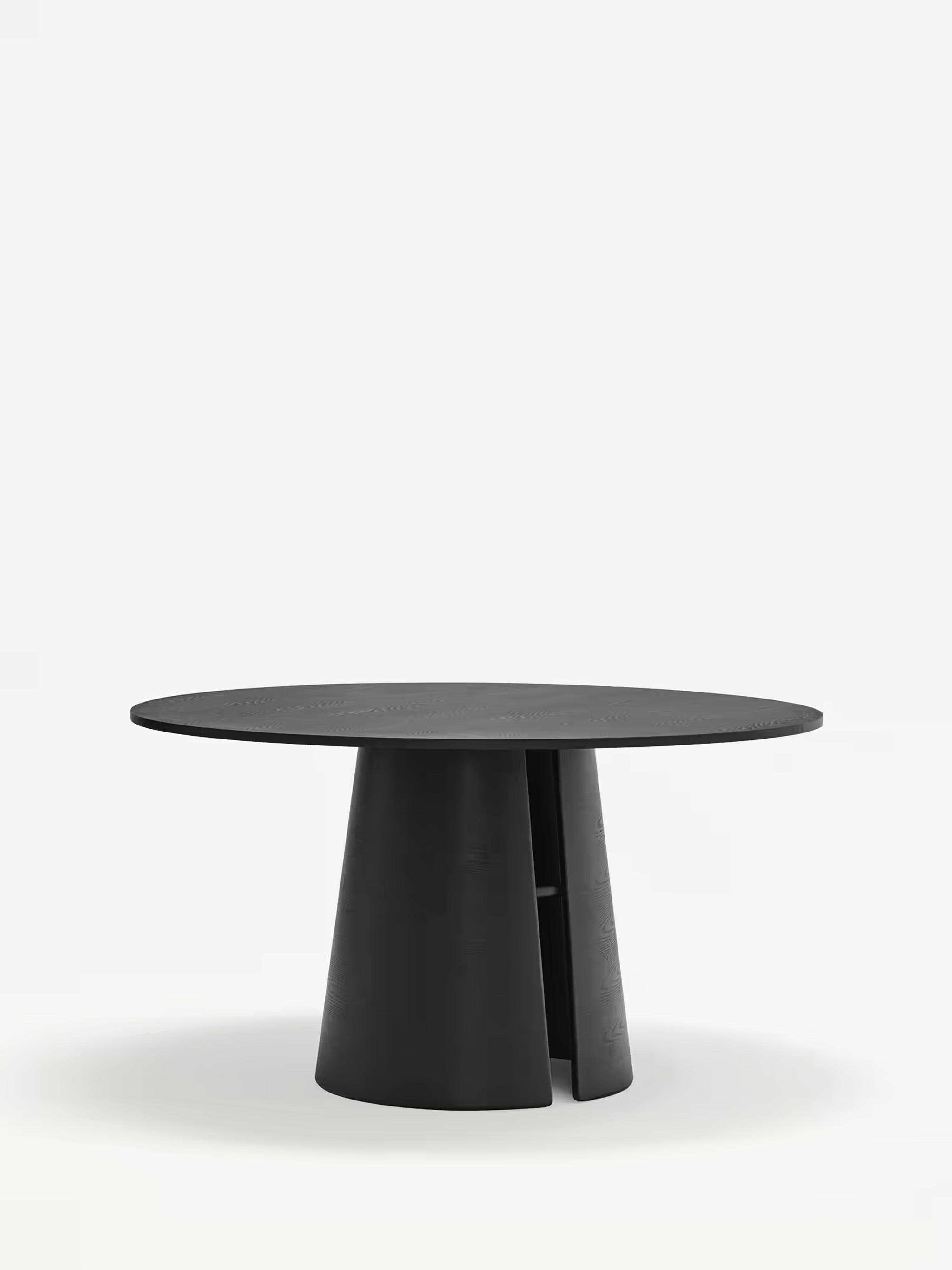 Cep tavolo da pranzo rotondo - frassino nero e legno curvato Ø 137 cm