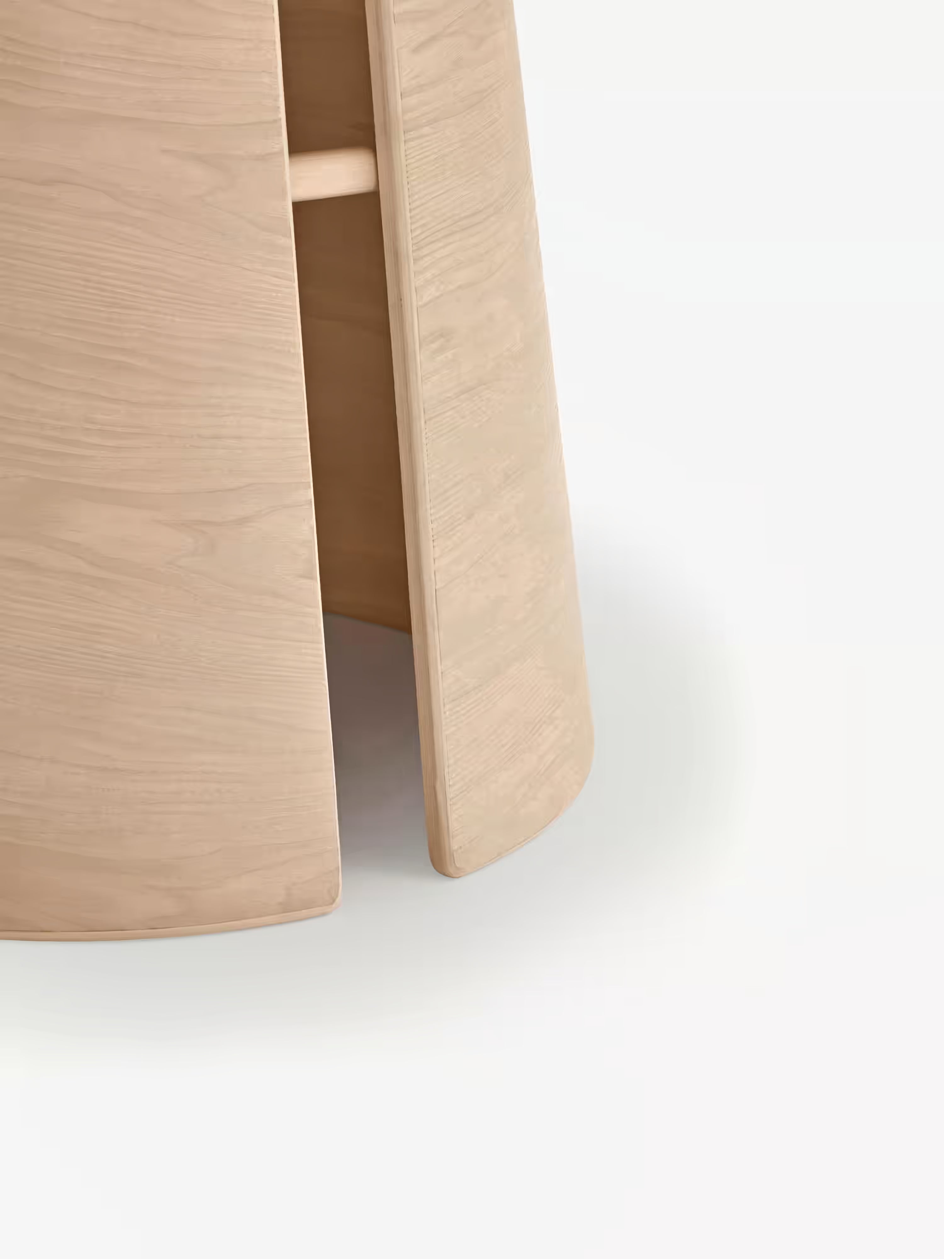 Cep mesa de comedor redonda - roble claro y madera curvada Ø 137 cm
