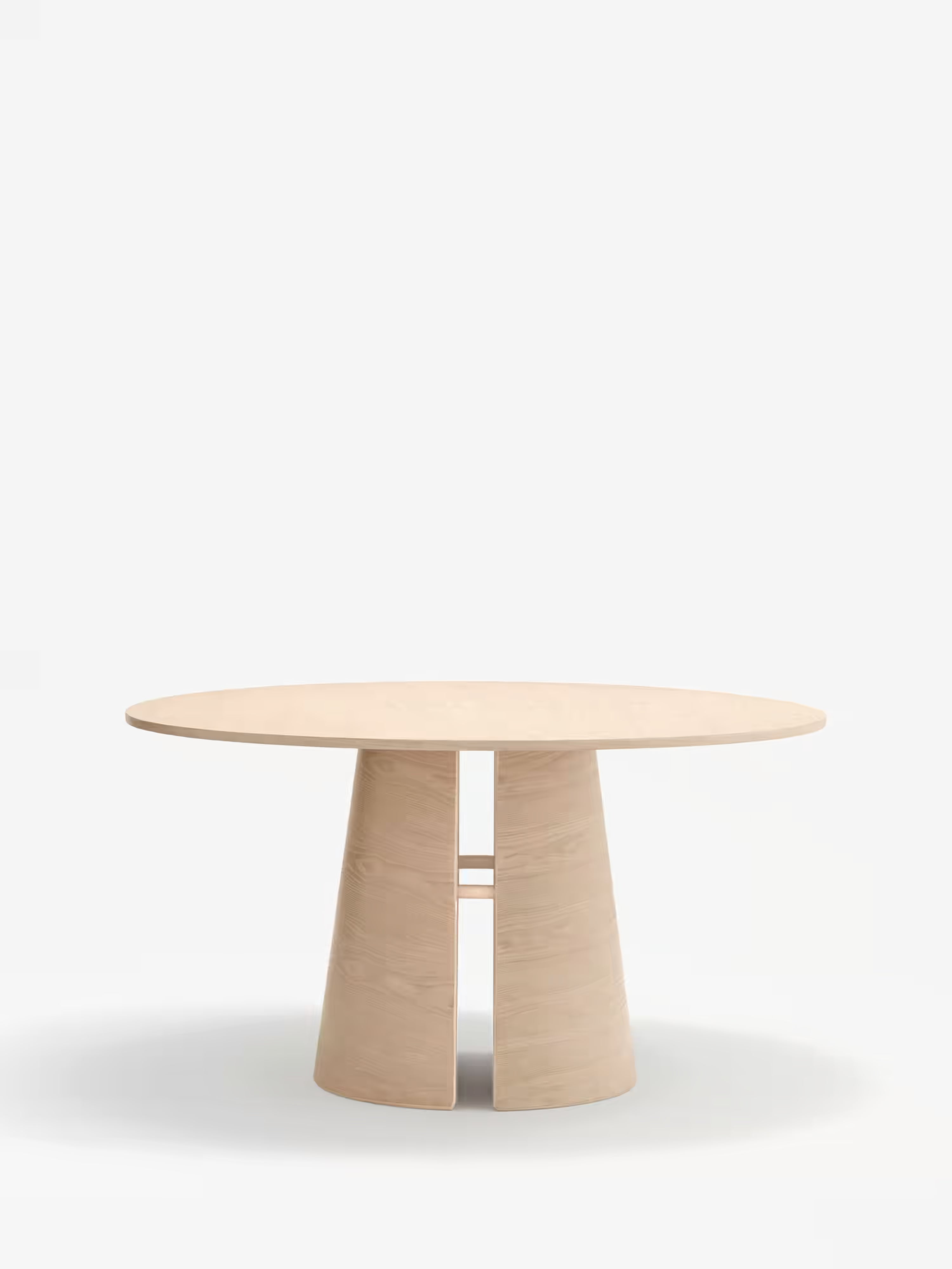 Cep mesa de comedor redonda - roble claro y madera curvada Ø 137 cm