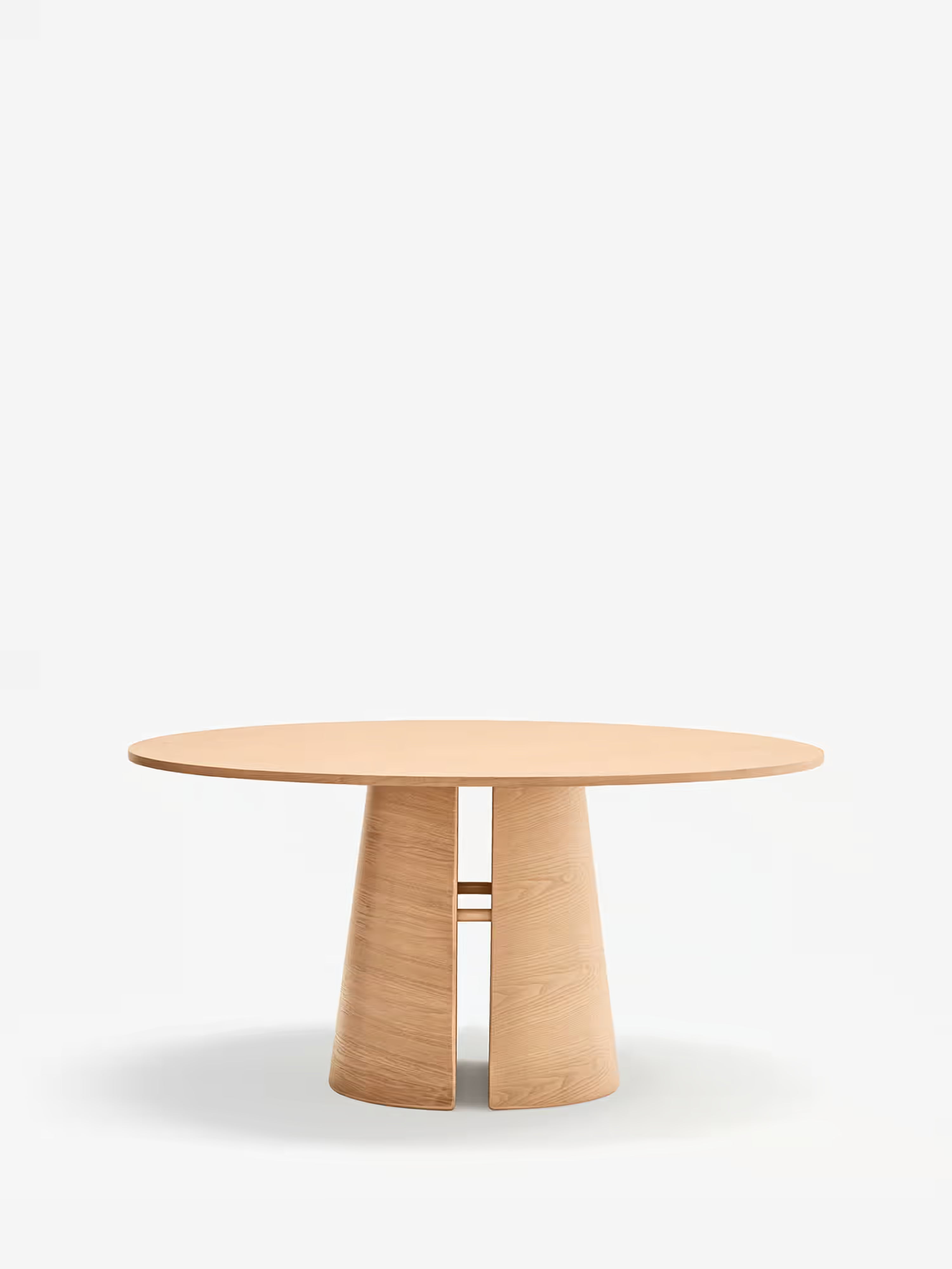 Cep table à manger ronde - en chêne et bois courbé Ø 157 cm