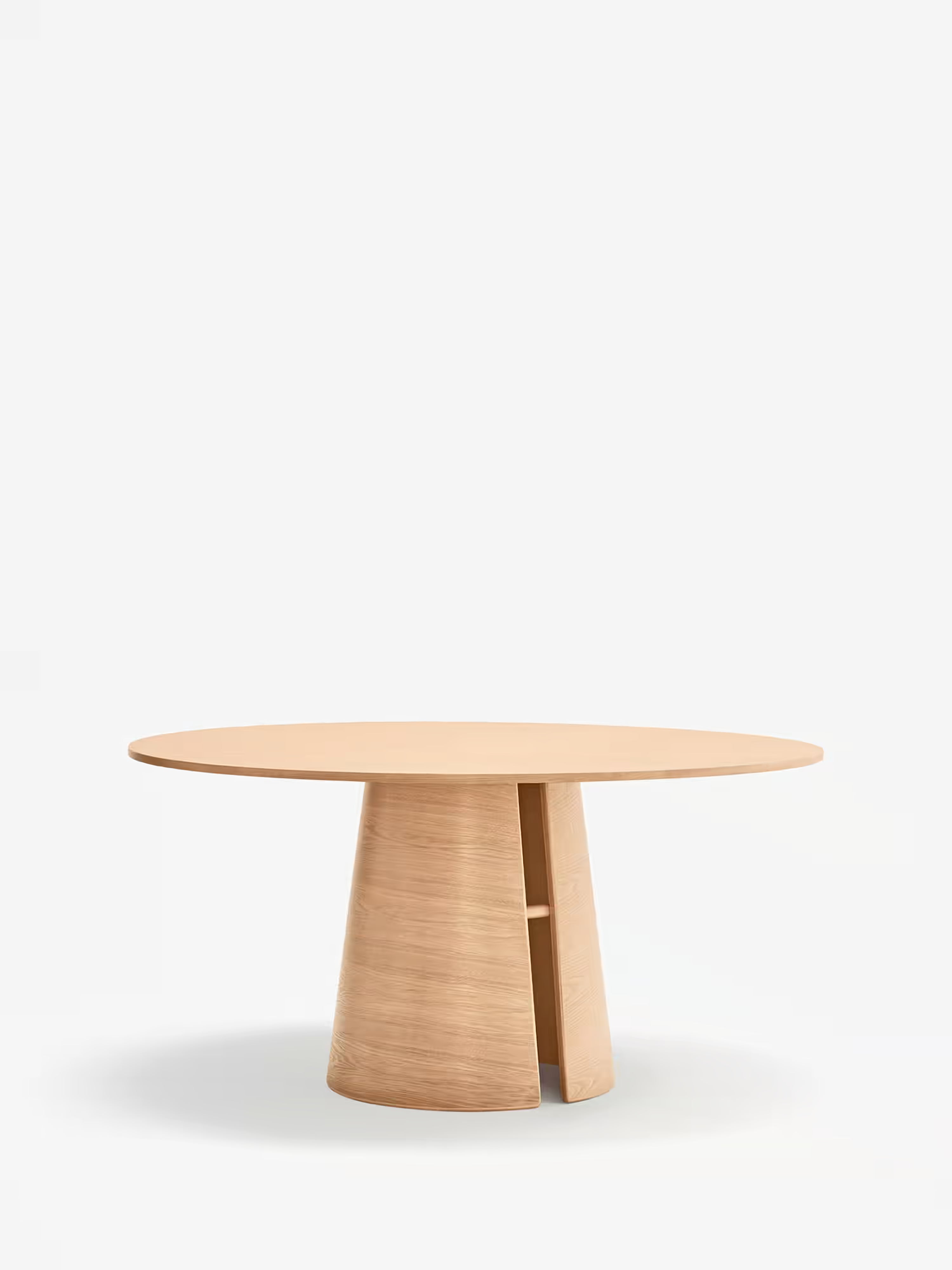 Cep tavolo da pranzo rotondo - in rovere e legno curvato Ø 157 cm