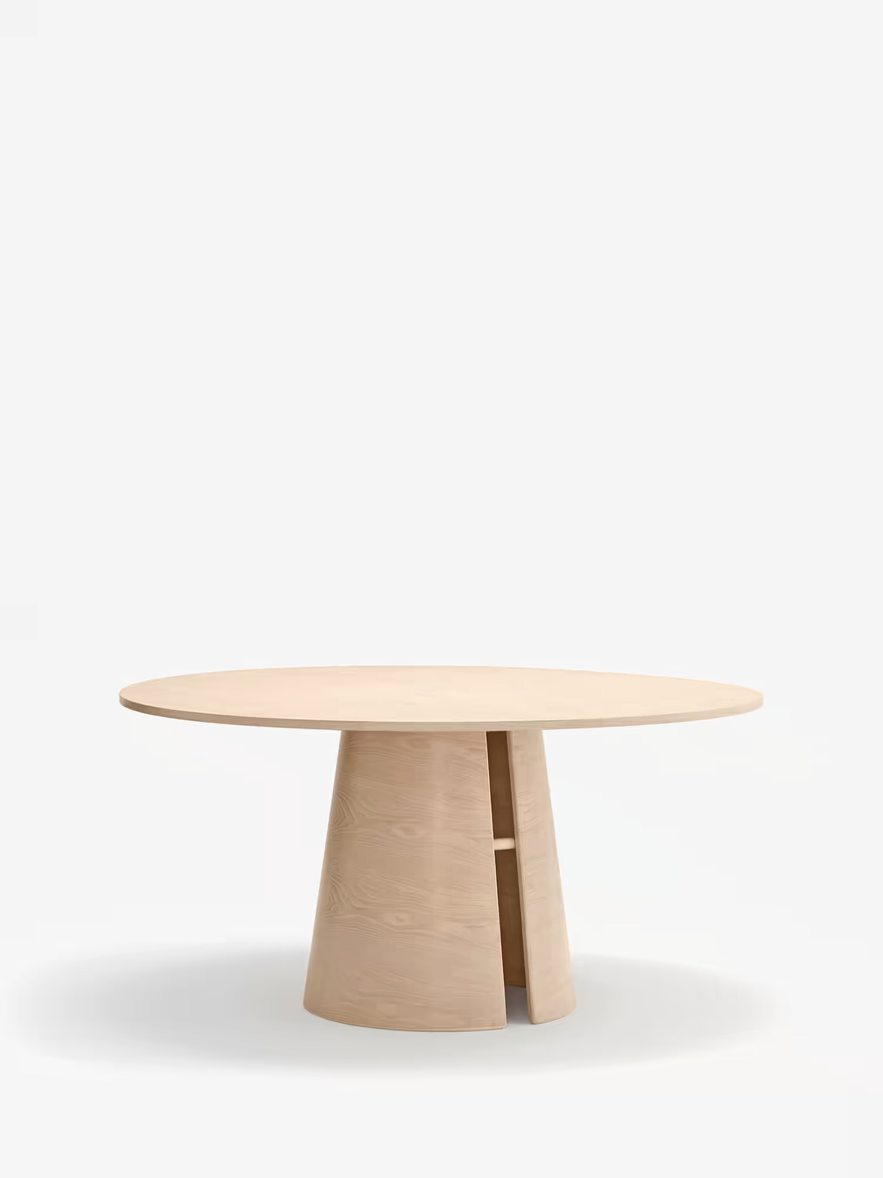 Cep tavolo da pranzo rotondo - rovere chiaro e legno curvato Ø 157 cm