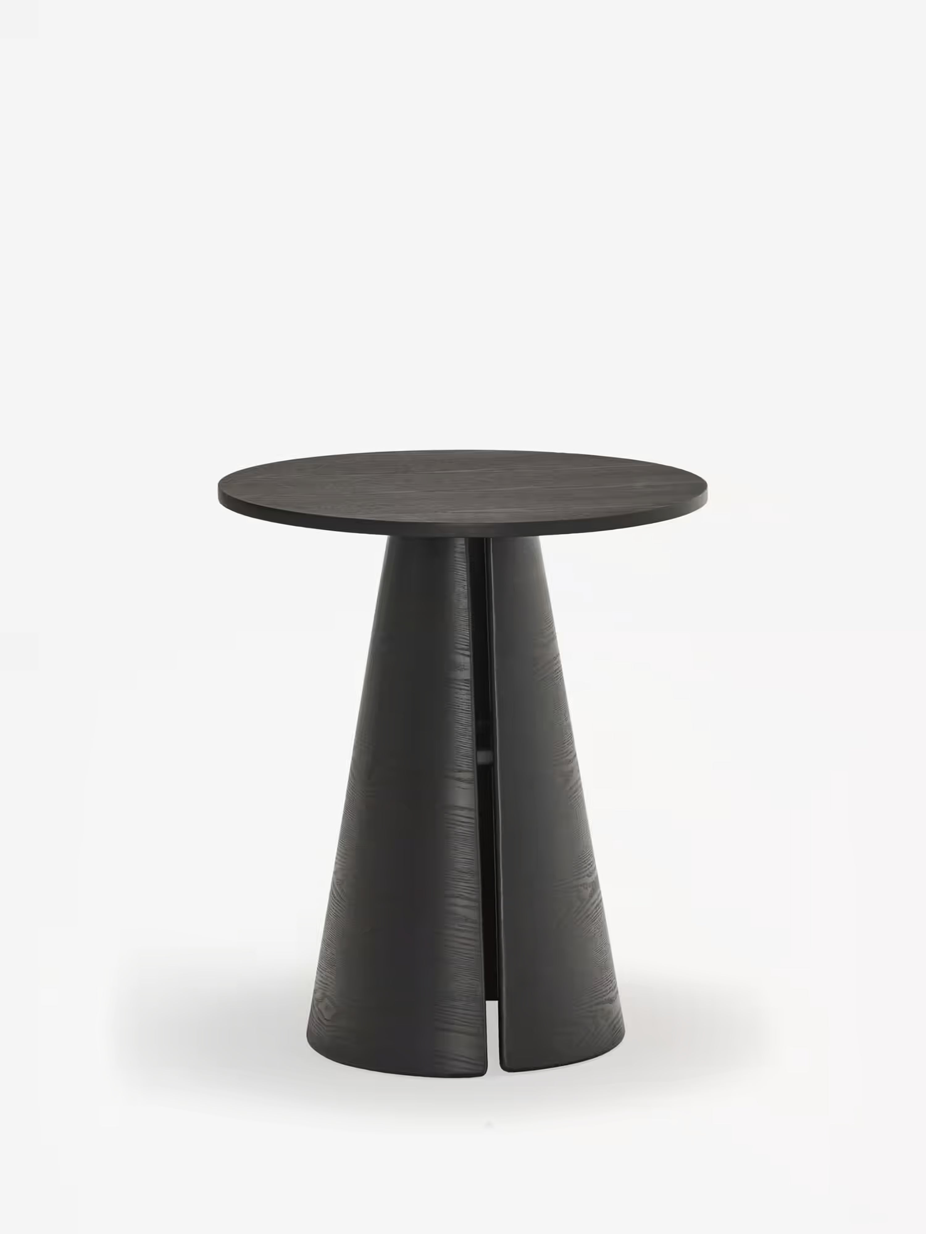 Cep tavolo rotondo in frassino nero e legno curvato Ø 65 cm