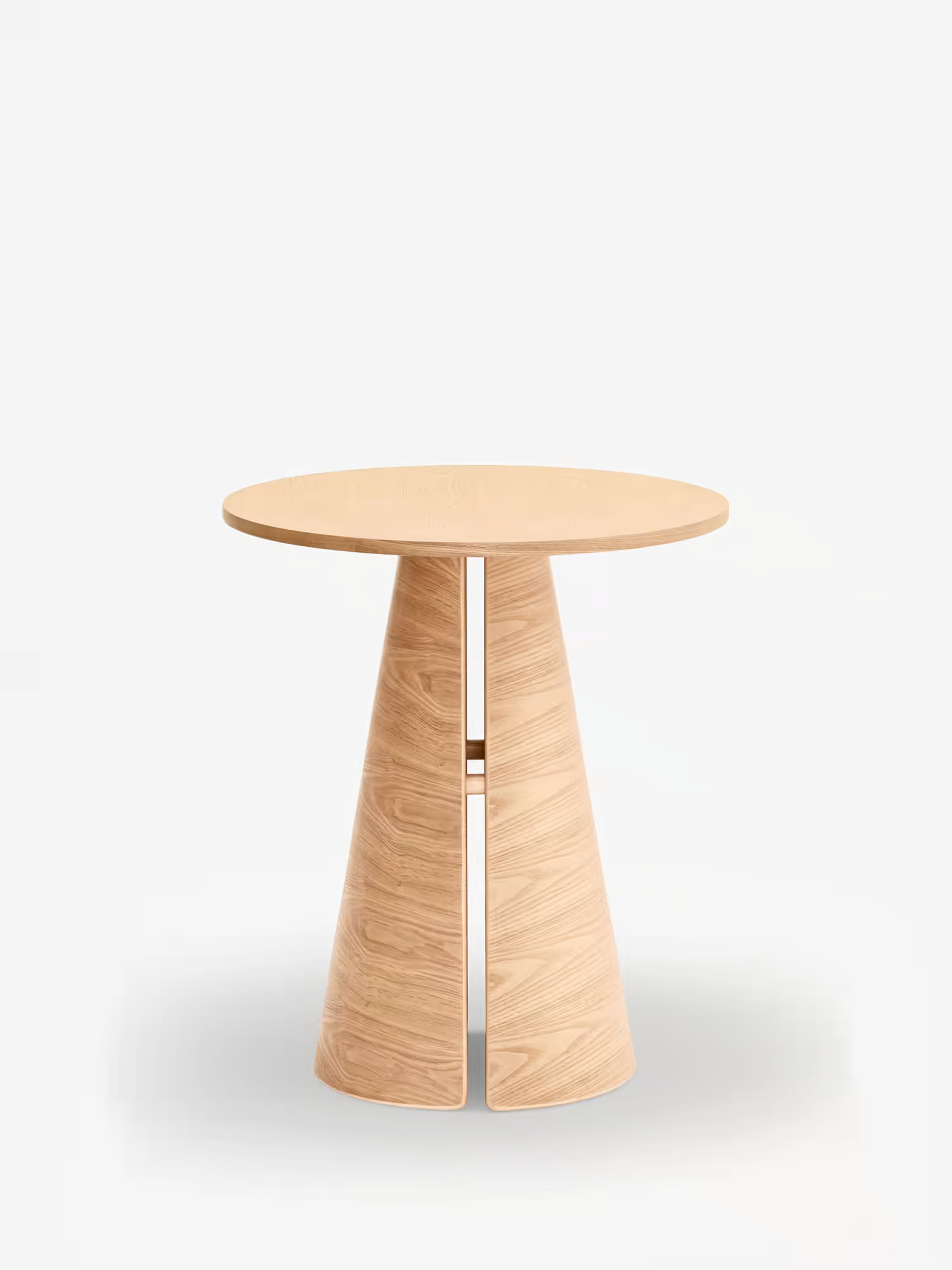 Cep tavolo rotondo in rovere e legno curvato Ø 65 cm
