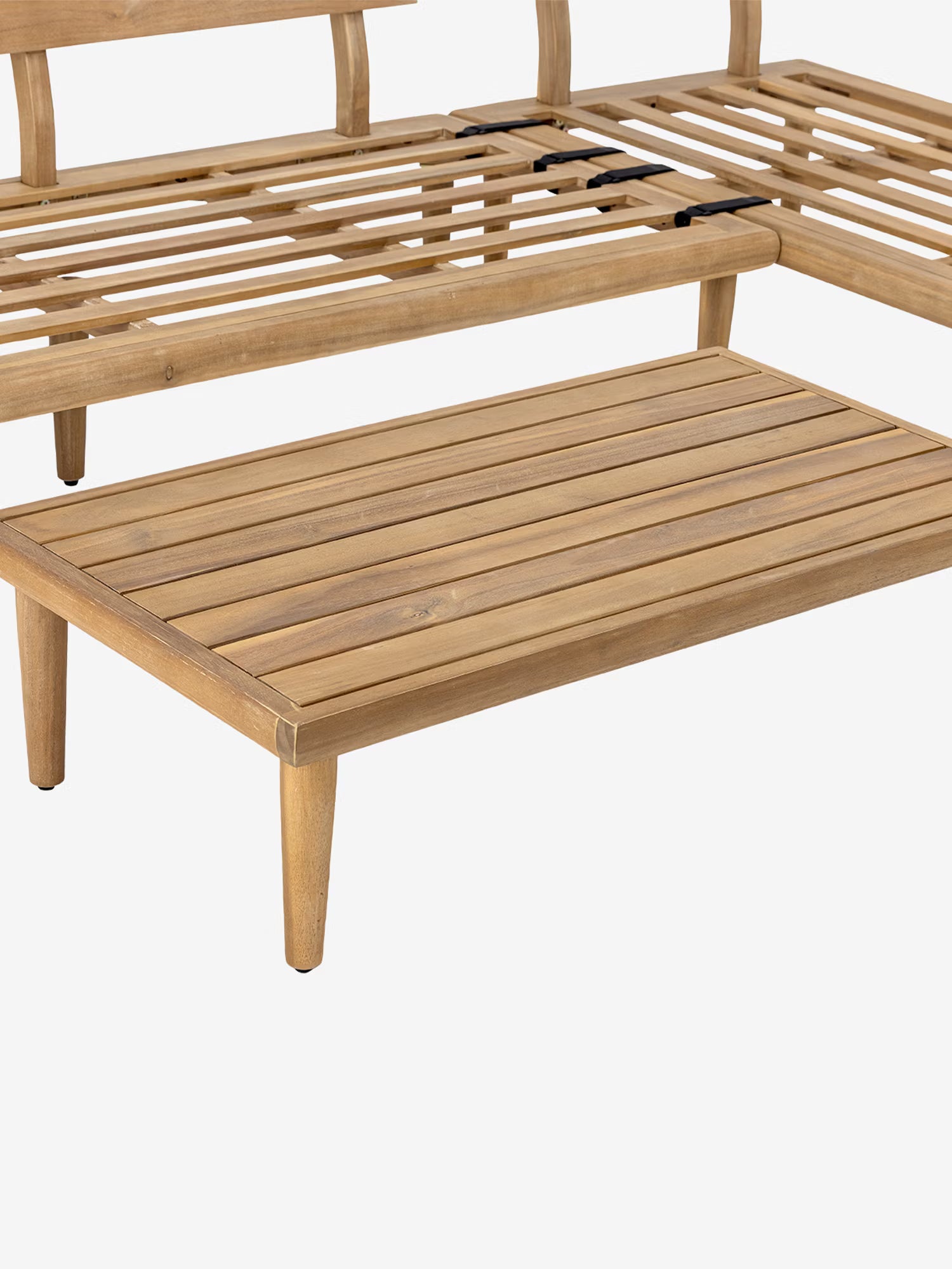 Cesano Outdoor lounge set in FSC® certified Acacia wood - corner sofa with table and cushions included