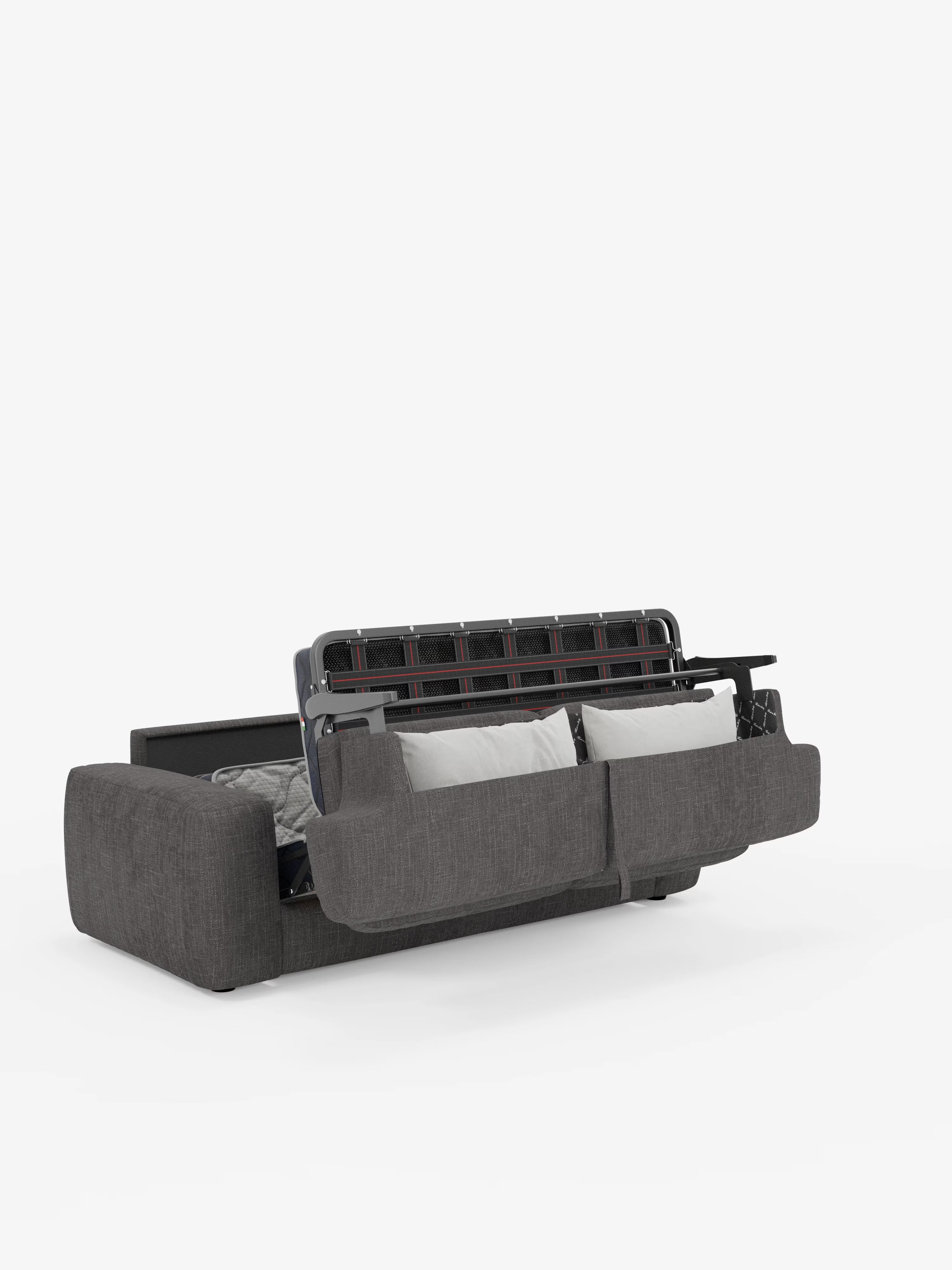 Cloud Divano letto moderno con materasso alto 17 cm - 2 posti e 3 posti in tessuto impermeabile
