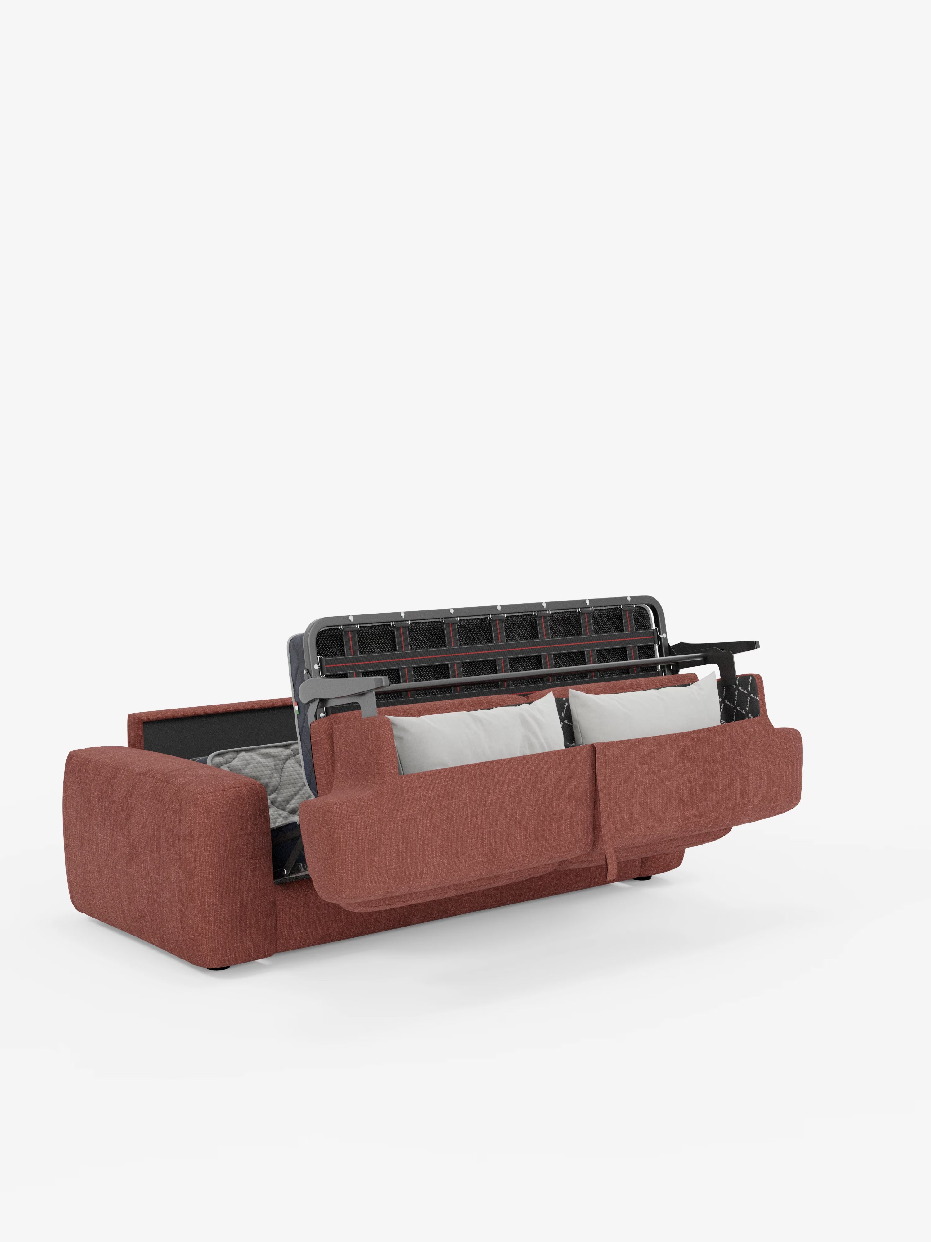Cloud Divano letto moderno con materasso alto 17 cm - 2 posti e 3 posti in tessuto impermeabile