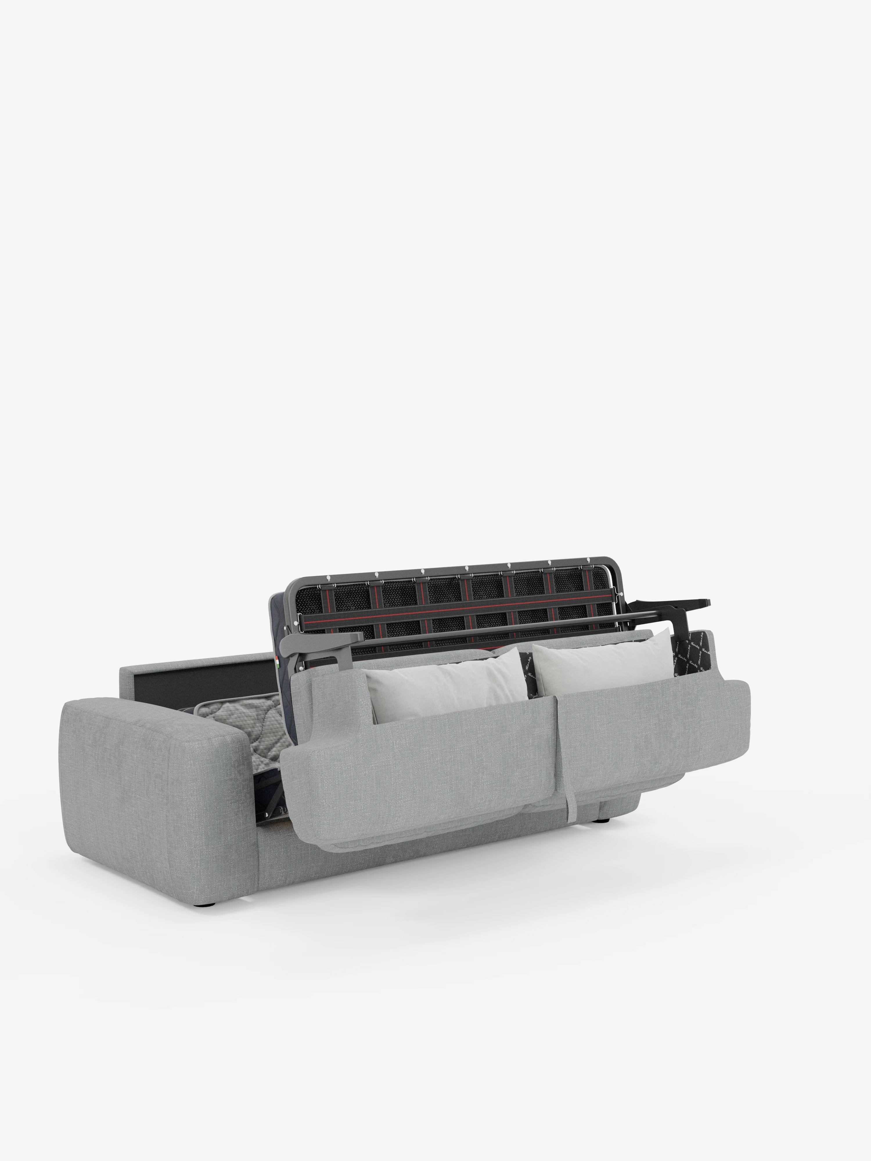 Cloud Divano letto moderno con materasso alto 17 cm - 2 posti e 3 posti in tessuto impermeabile