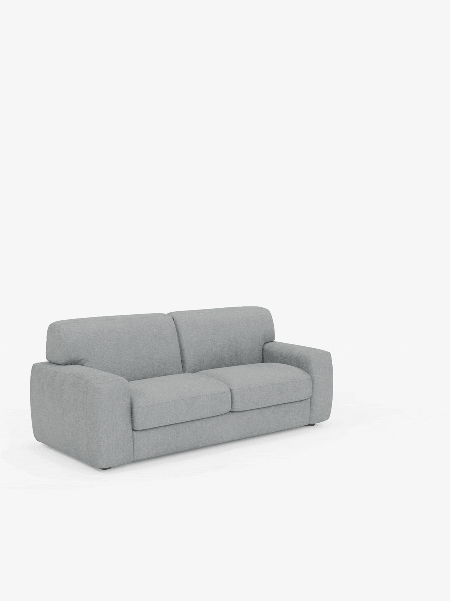 Cloud Divano letto moderno con materasso alto 17 cm - 2 posti e 3 posti in tessuto impermeabile