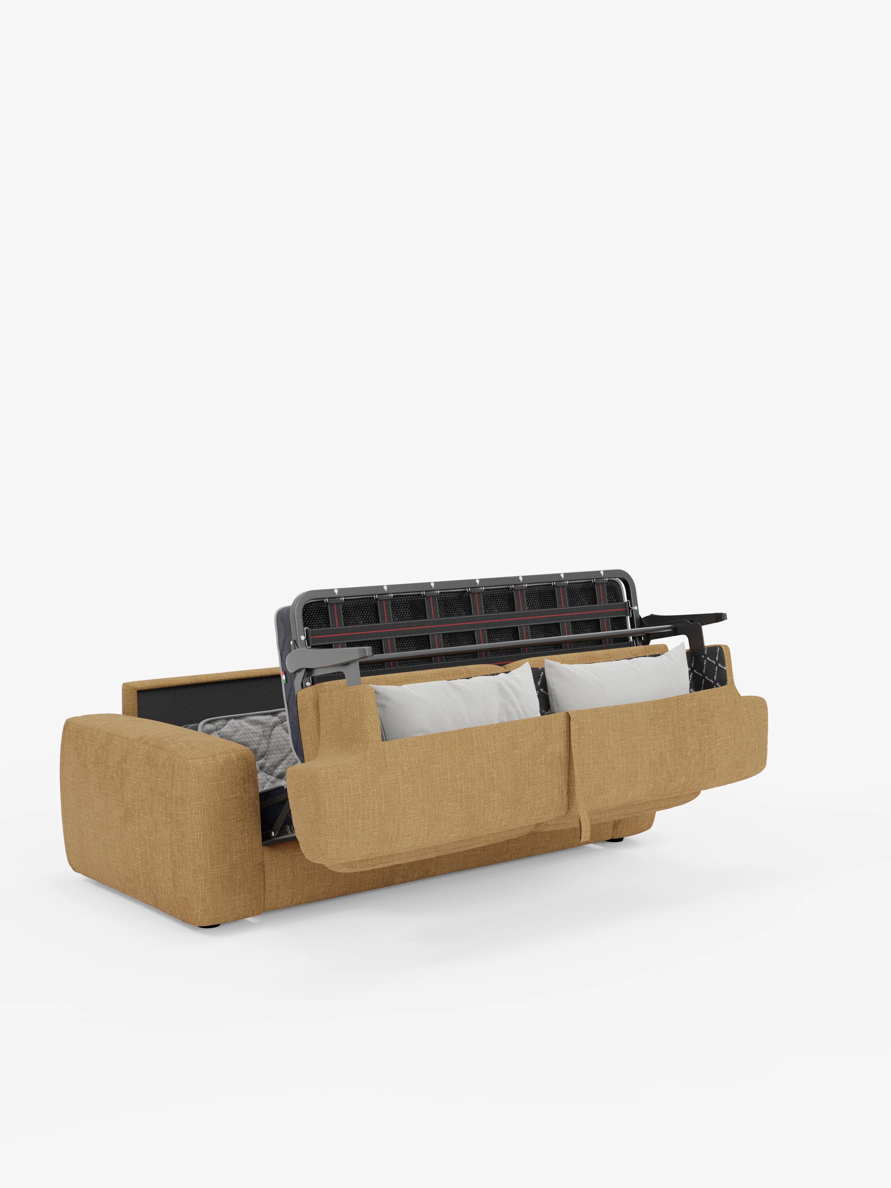 Cloud Divano letto moderno con materasso alto 17 cm - 2 posti e 3 posti in tessuto impermeabile