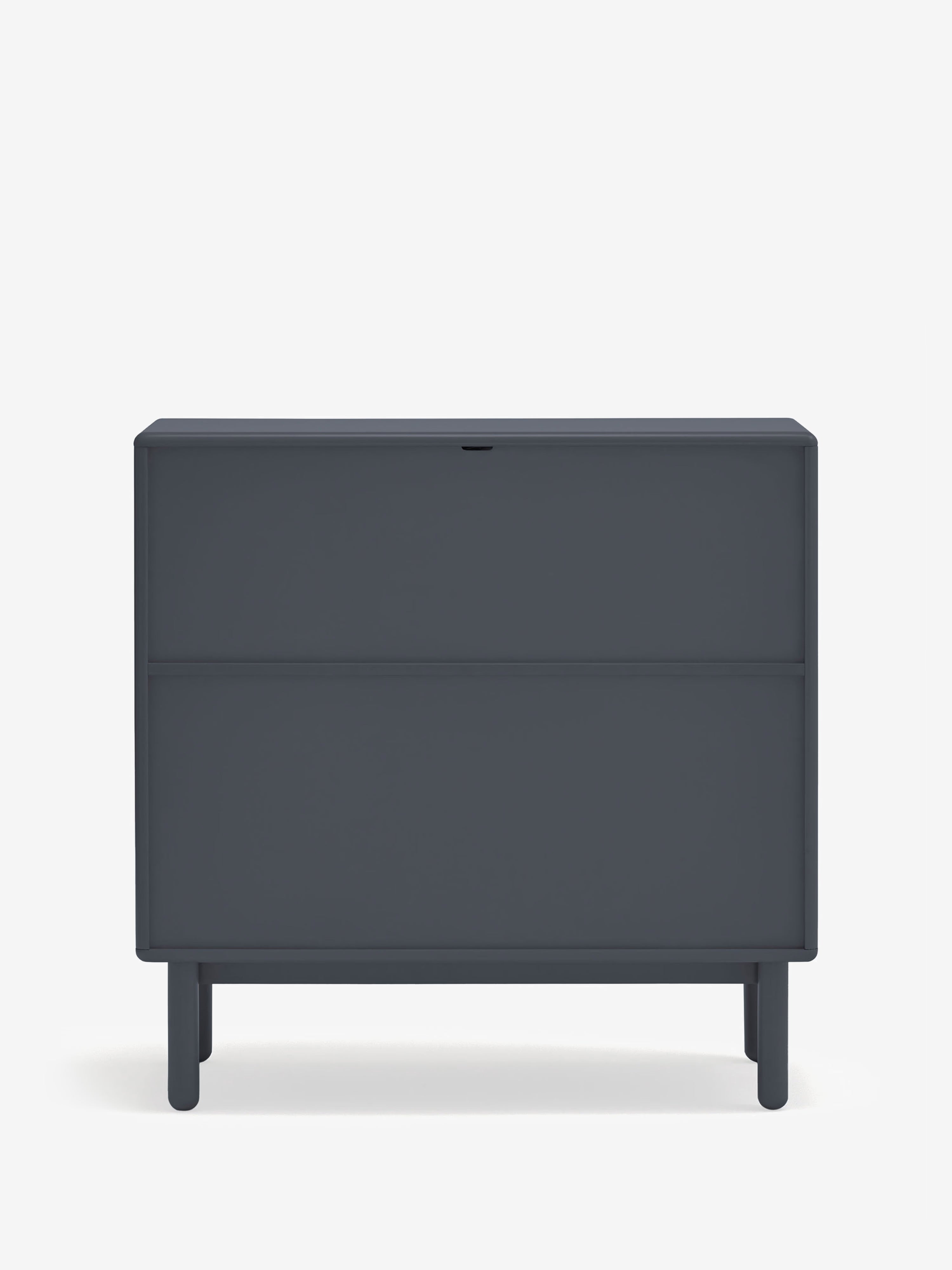 Corvo comò in mdf laccato grigio antracite - cassettiera 4 cassetti 90 x 90 cm