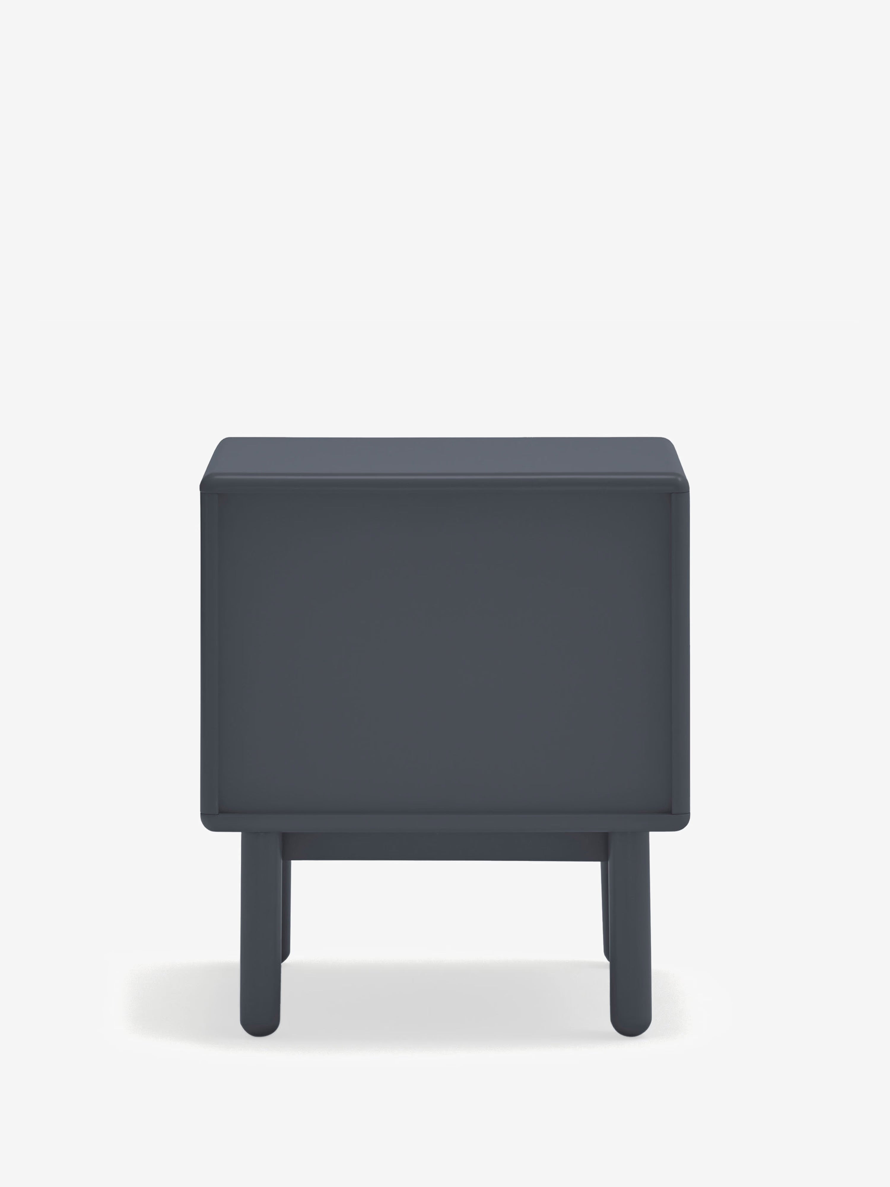 Corvo comodino in mdf laccato antracite - design moderno 48 x 55 cm