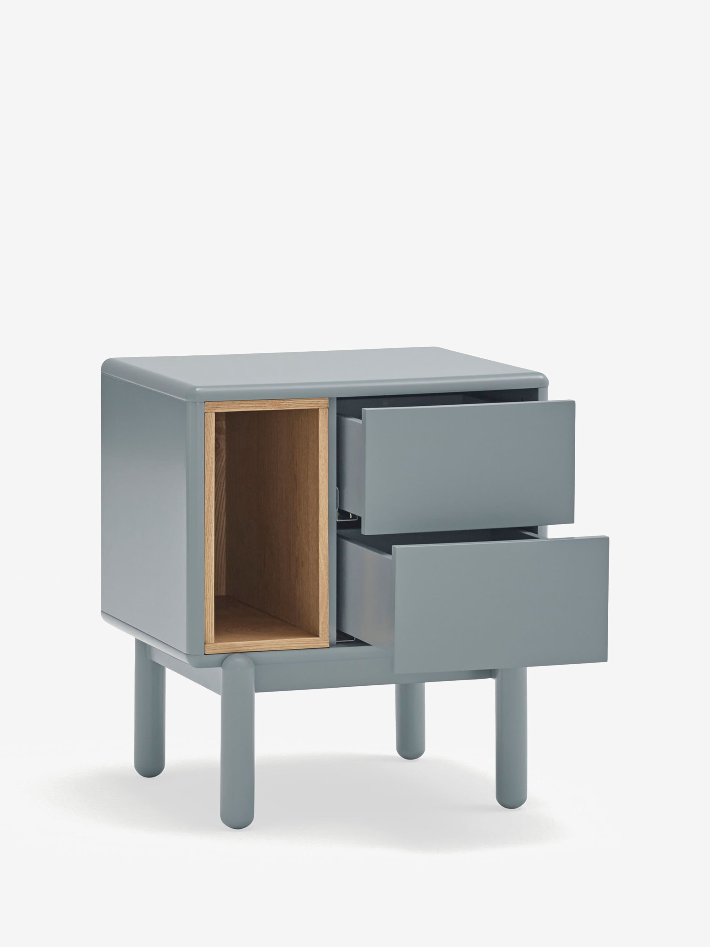 Corvo comodino in mdf laccato carta da zucchero - design moderno 48 x 55 cm
