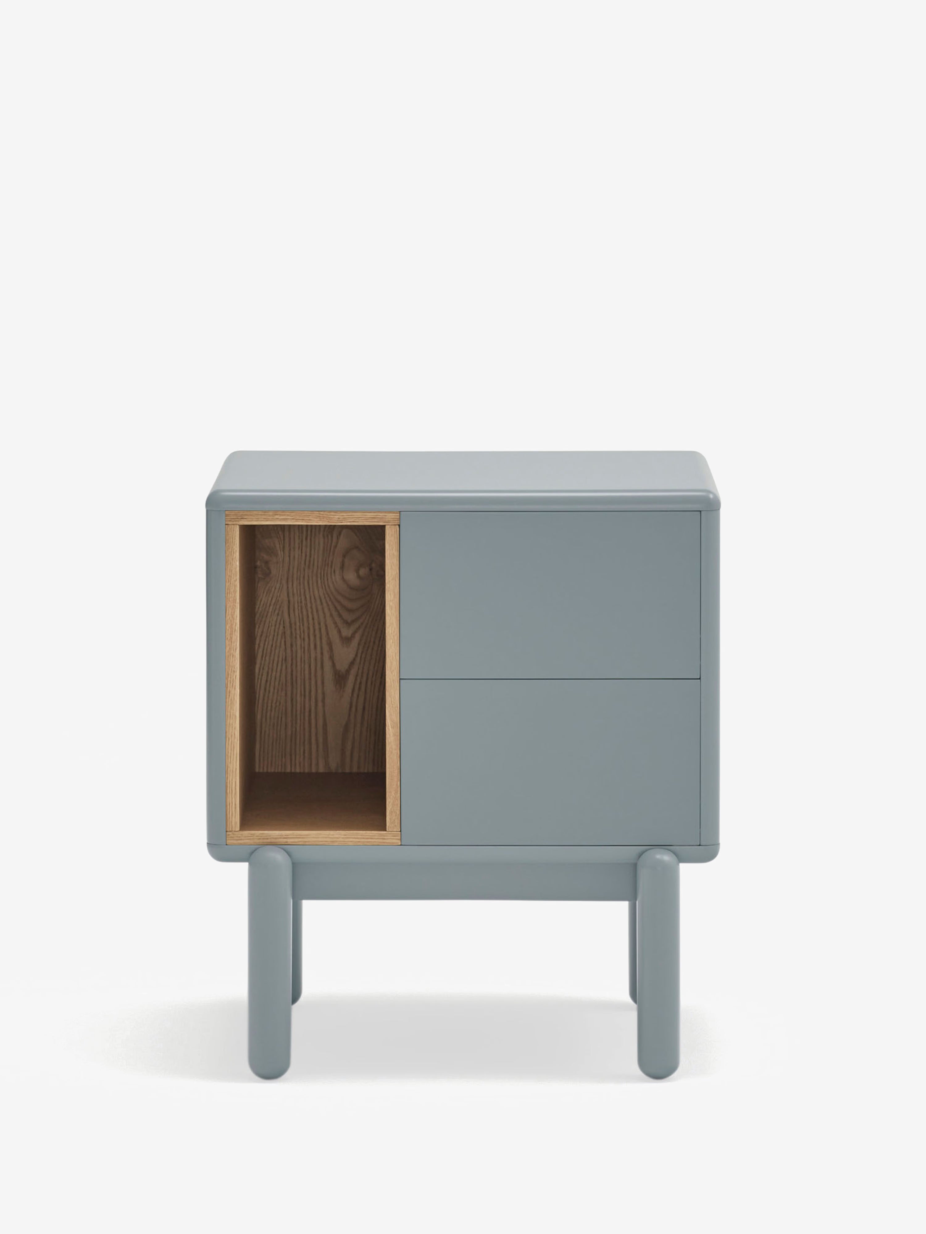 Corvo comodino in mdf laccato carta da zucchero - design moderno 48 x 55 cm