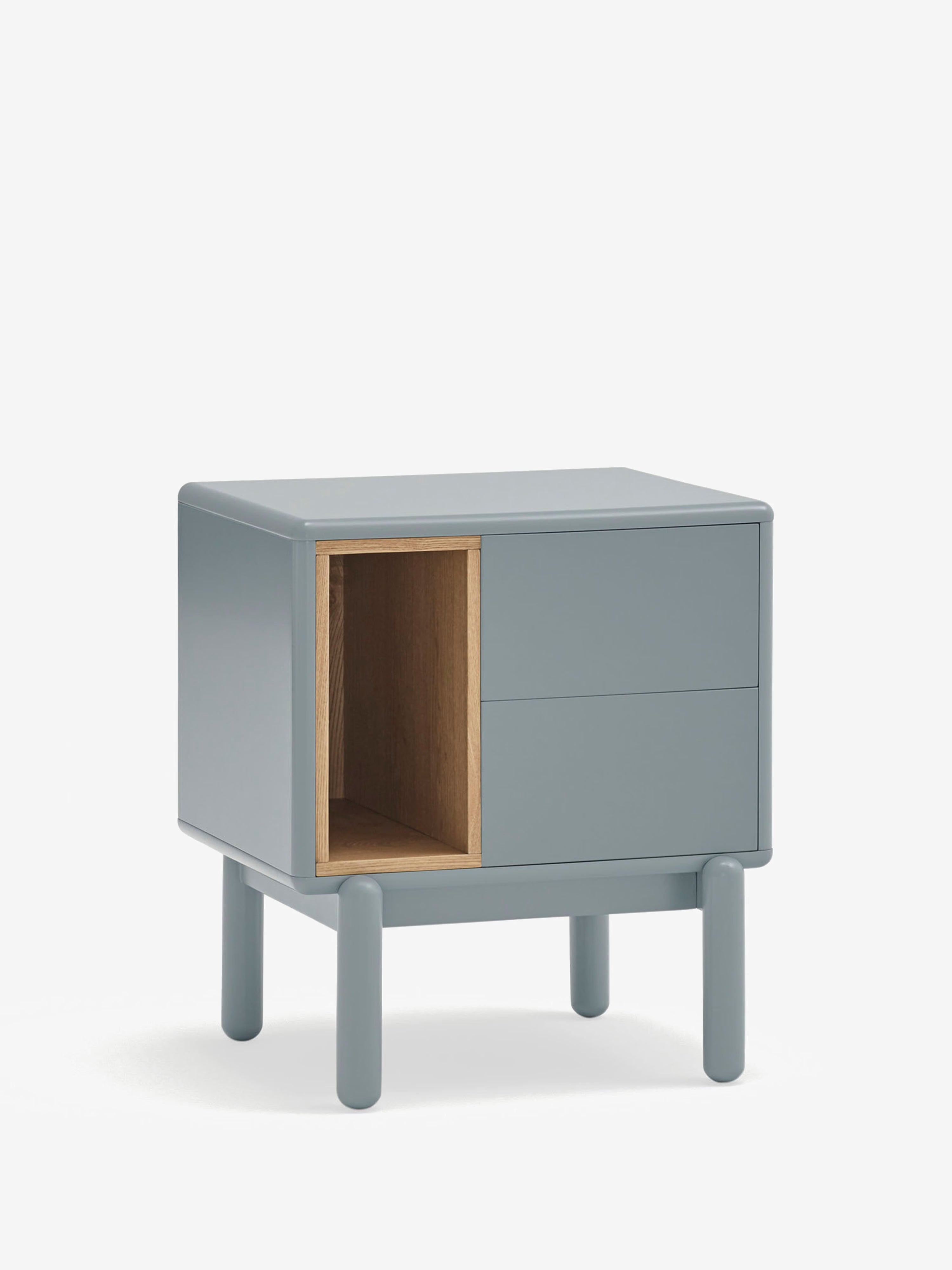 Corvo comodino in mdf laccato carta da zucchero - design moderno 48 x 55 cm