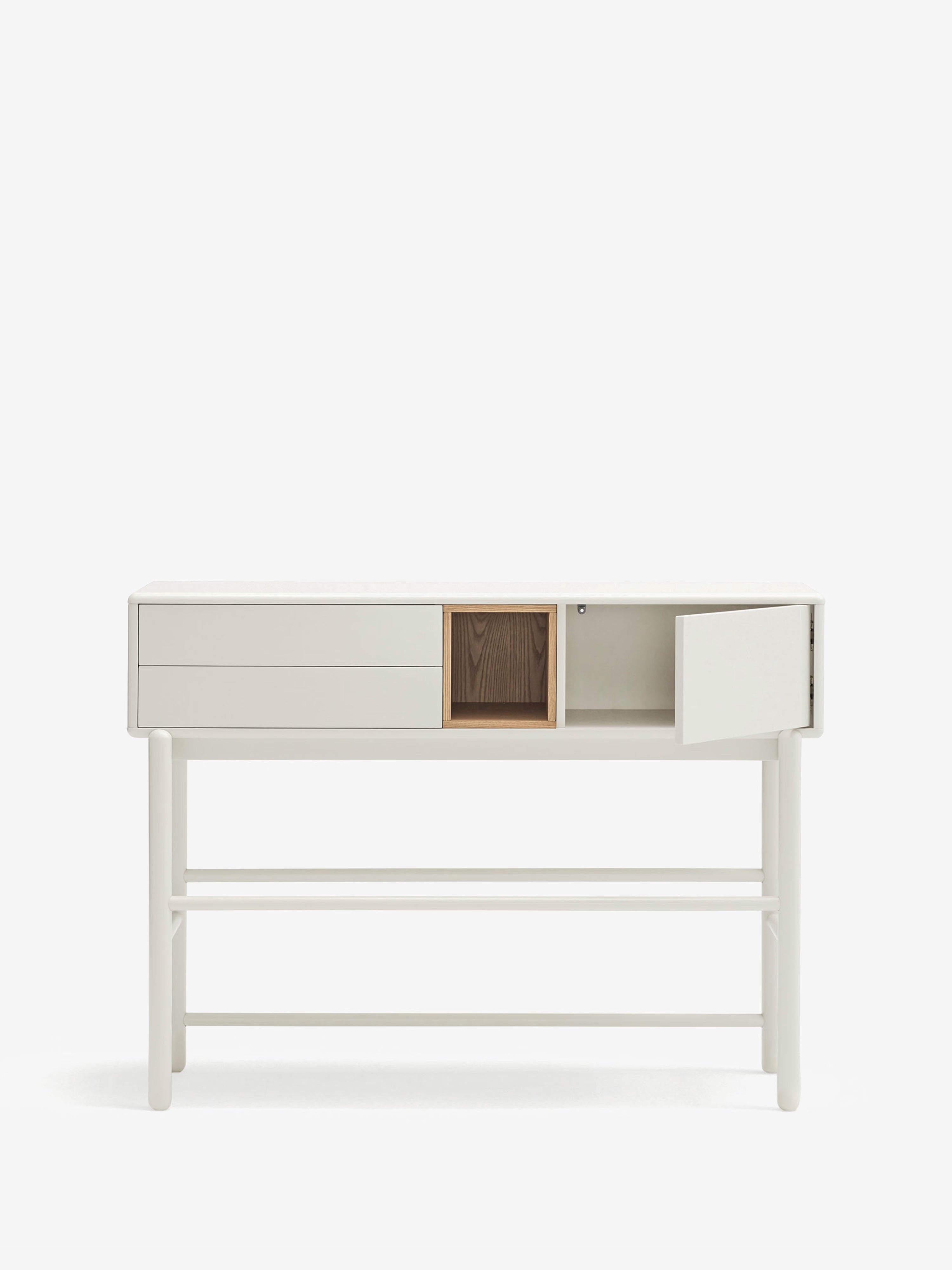 Corvo consola crema para entrada y salón - 2 cajones 120 x 90 cm