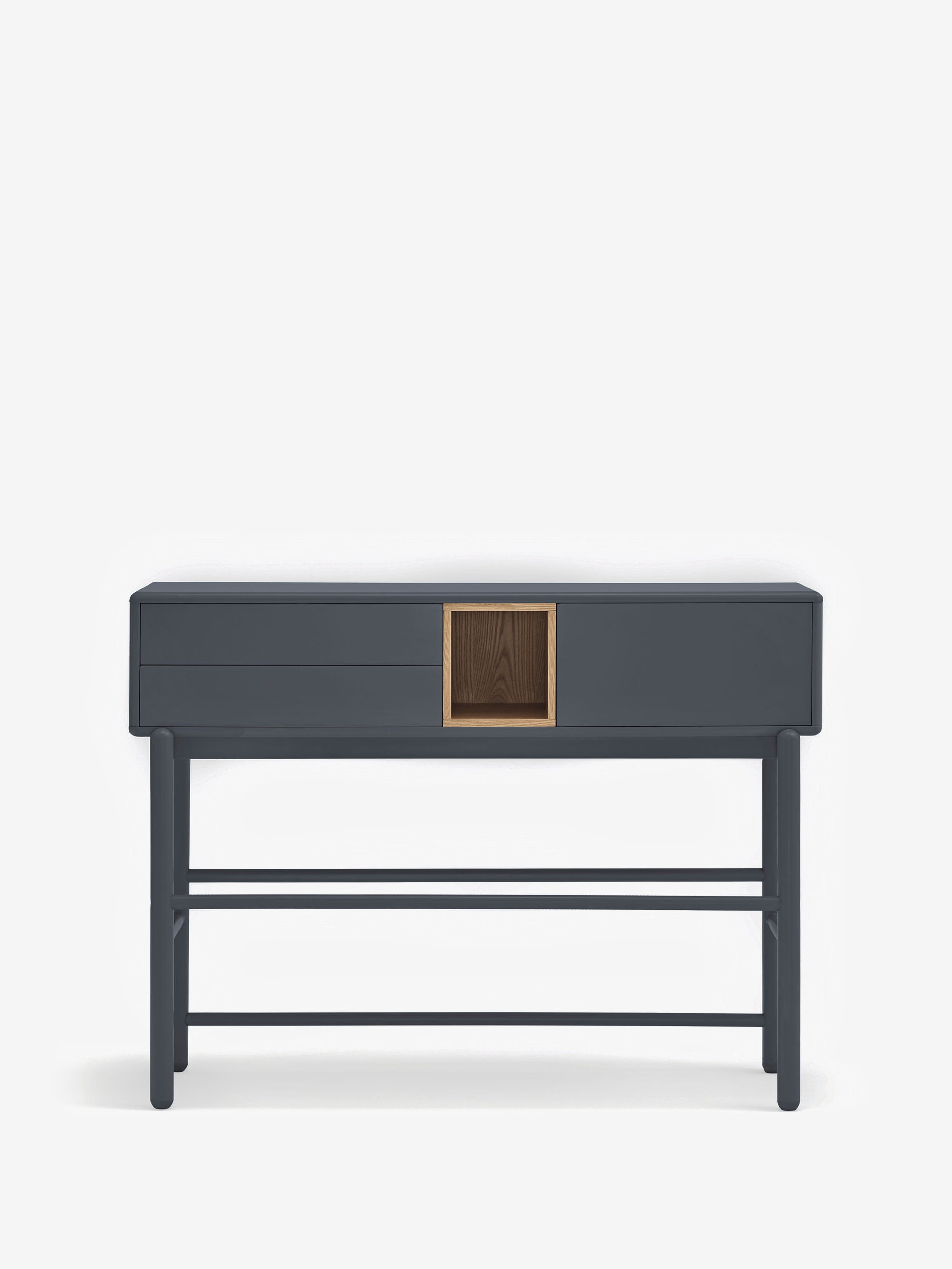 Corvo Anthracite console table for entryway and living room - MDF and solid wood 120 x 90 cm