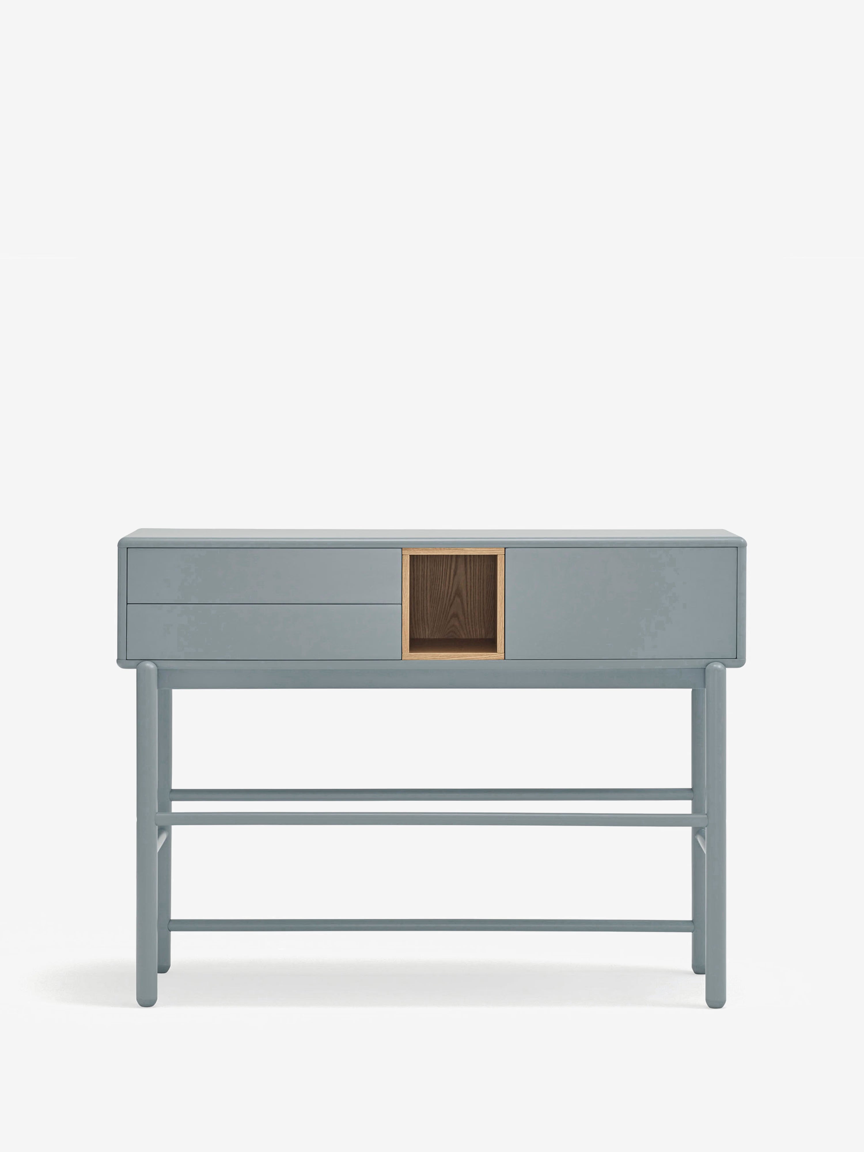 Corvo Sugar blue console table for entryway and living room - 2 drawers 120 x 90 cm