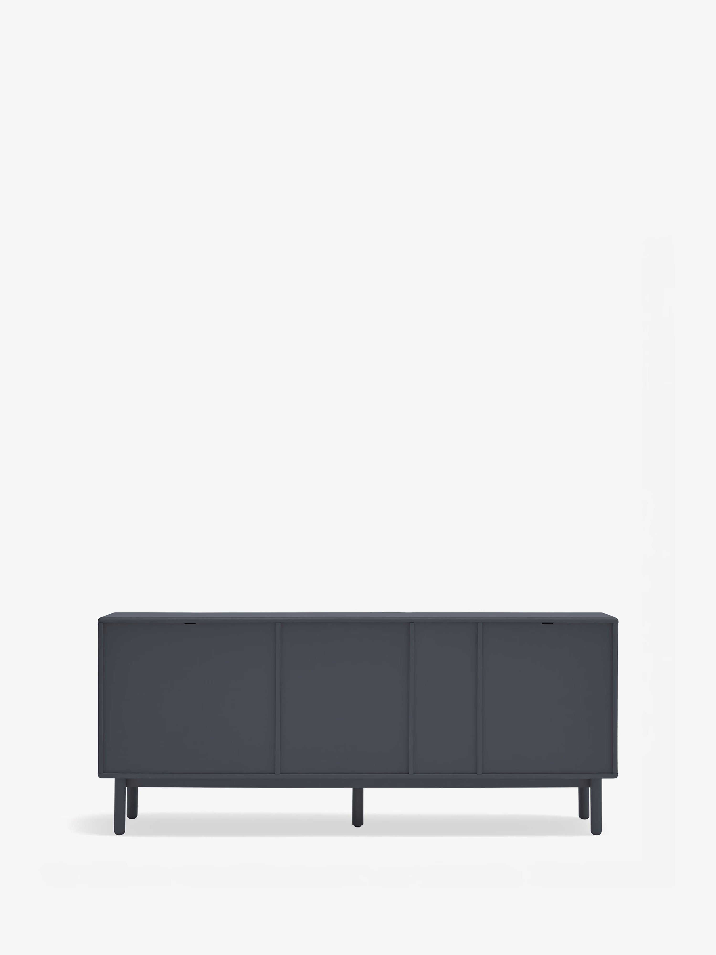 Corvo aparador bajo de madera gris antracita y roble natural - aparador 180 x76 cm