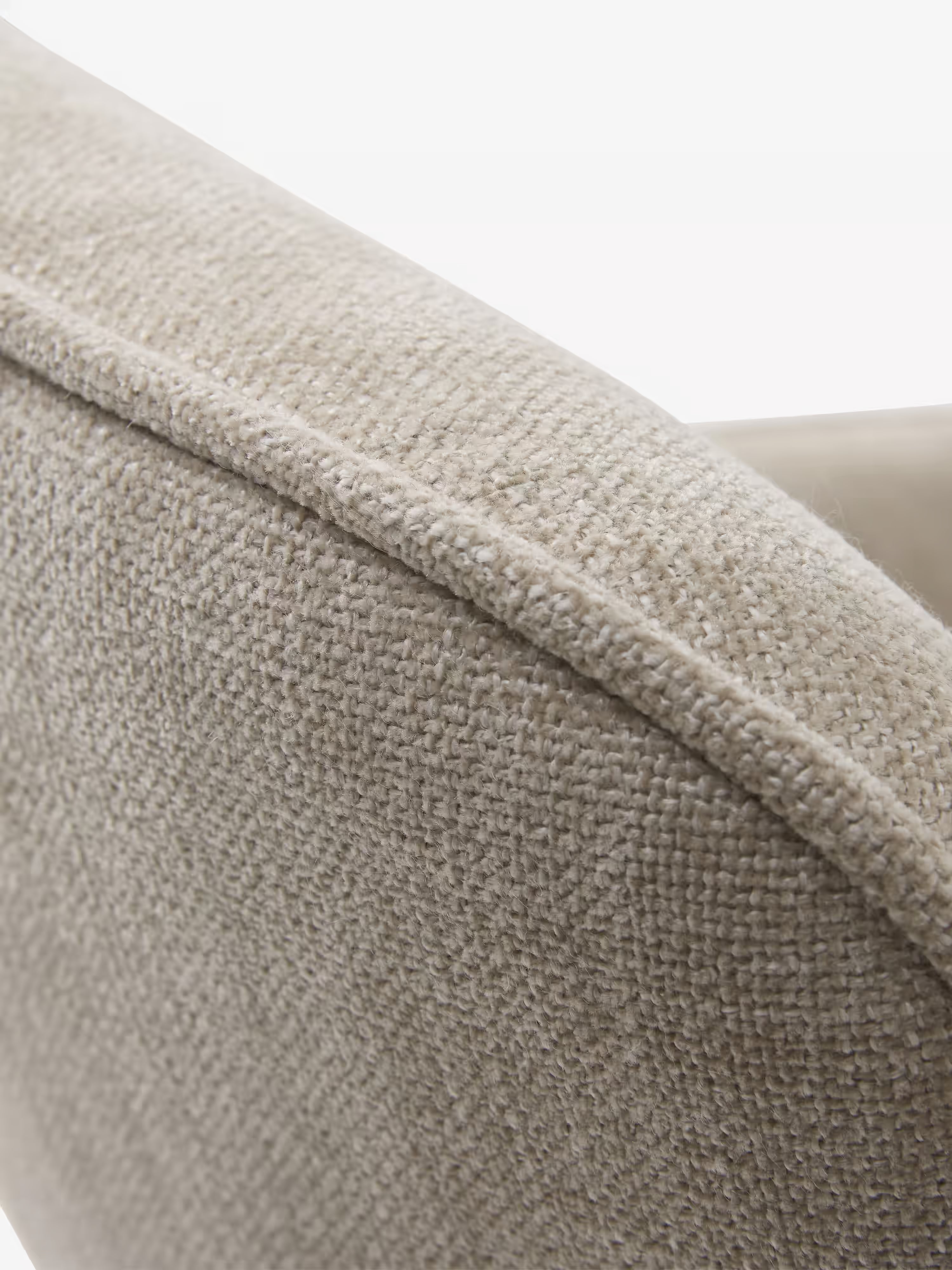 Cowley swivel upholstered chair in cream fabric with black legs – modern design