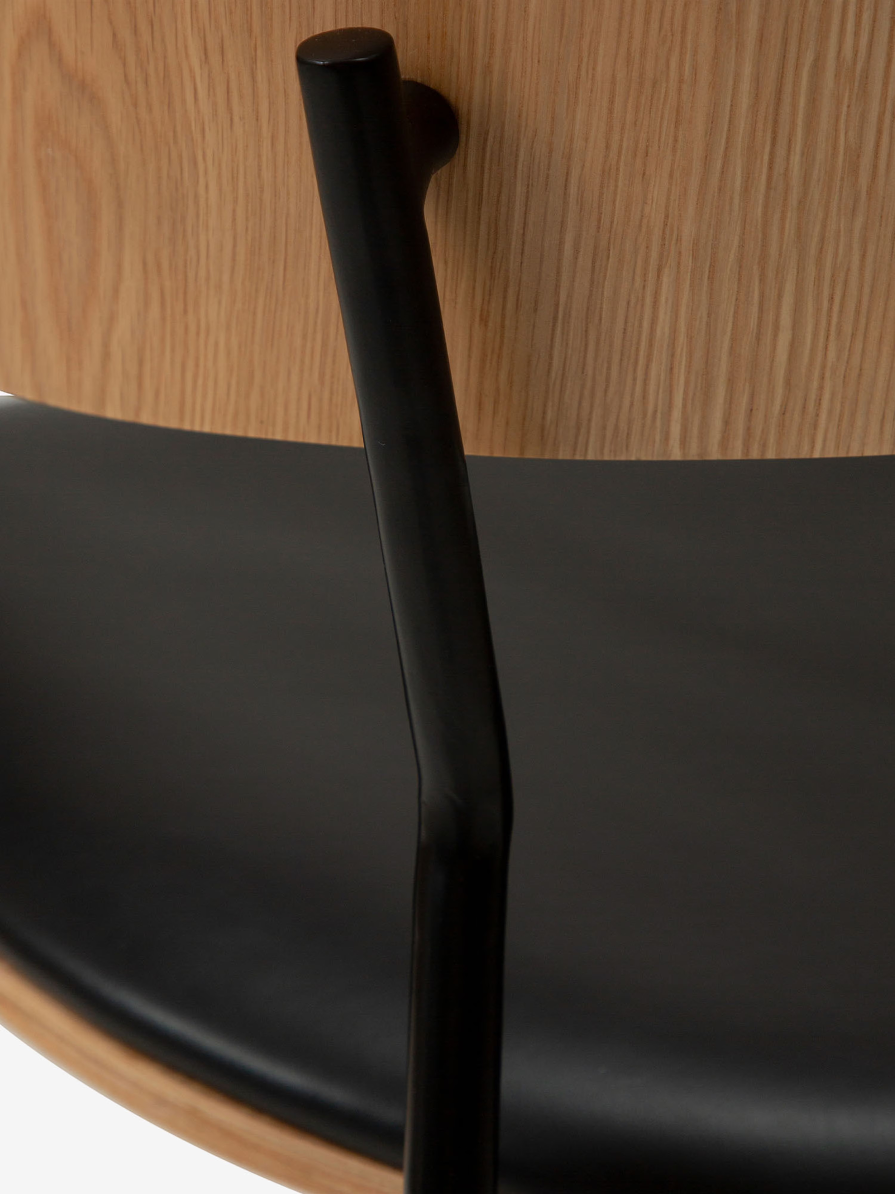 Crib Poltrona in Pelle sintetica e legno - stile mid-century con gambe in metallo anni '50