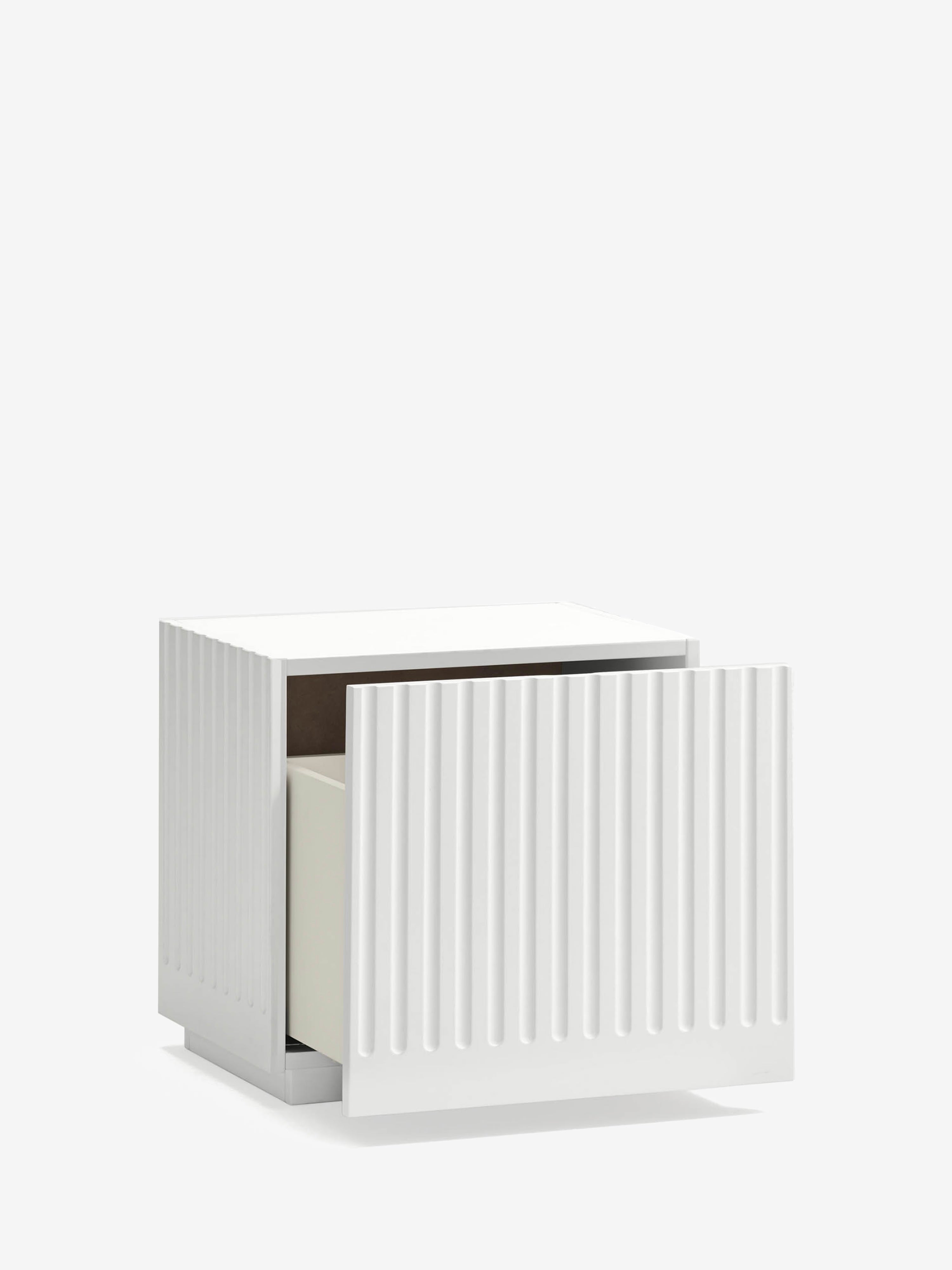 Doric comodino in mdf laccato bianco - design modern chic 52 x 50 cm