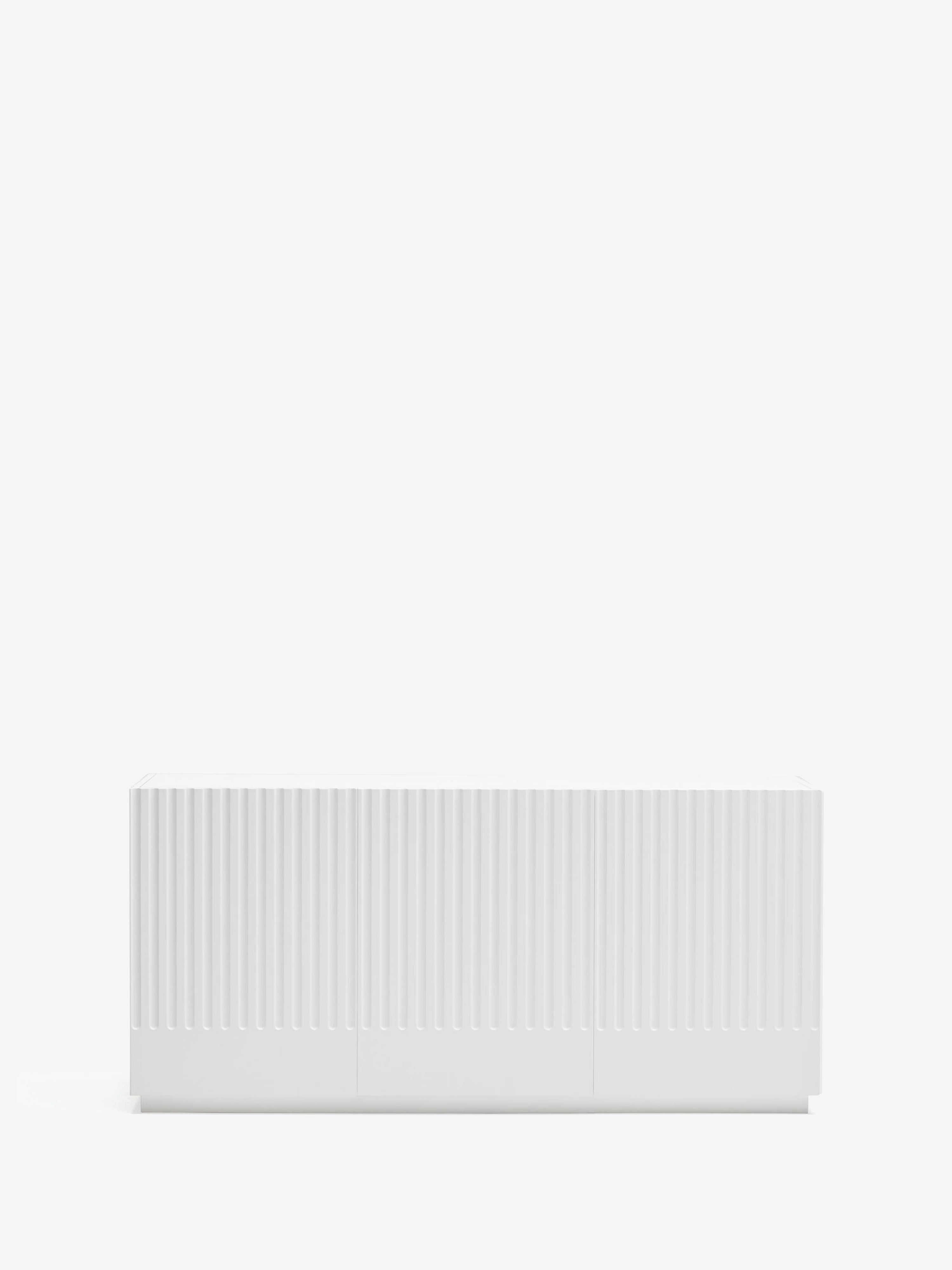 Doric aparador bajo blanco - aparador de 3 puertas 148 x 70 cm