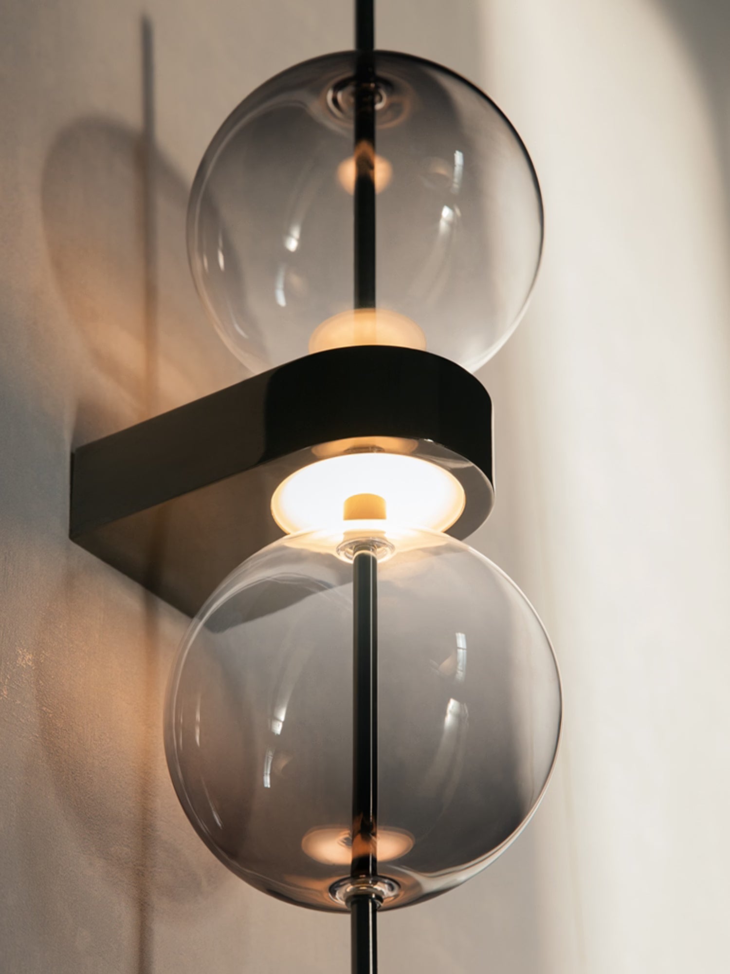 Double Moon Lámpara de pared LED decorativa de doble disco