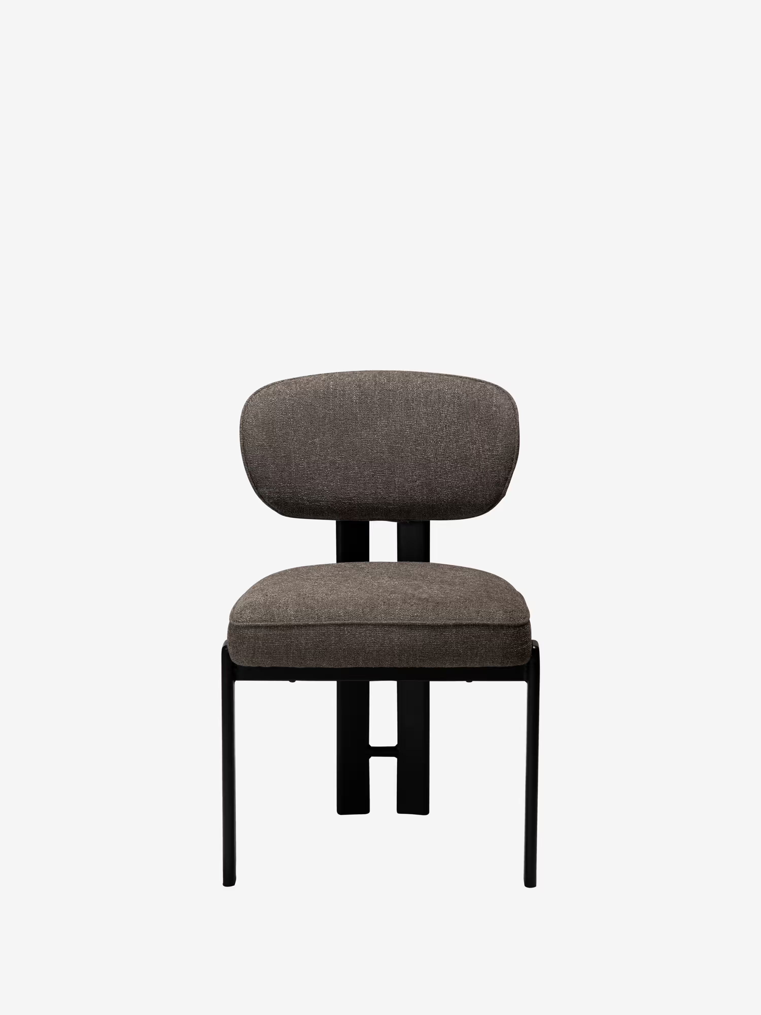 Duct Chaise en bouclé sans accoudoirs – design sculptural avec structure en métal