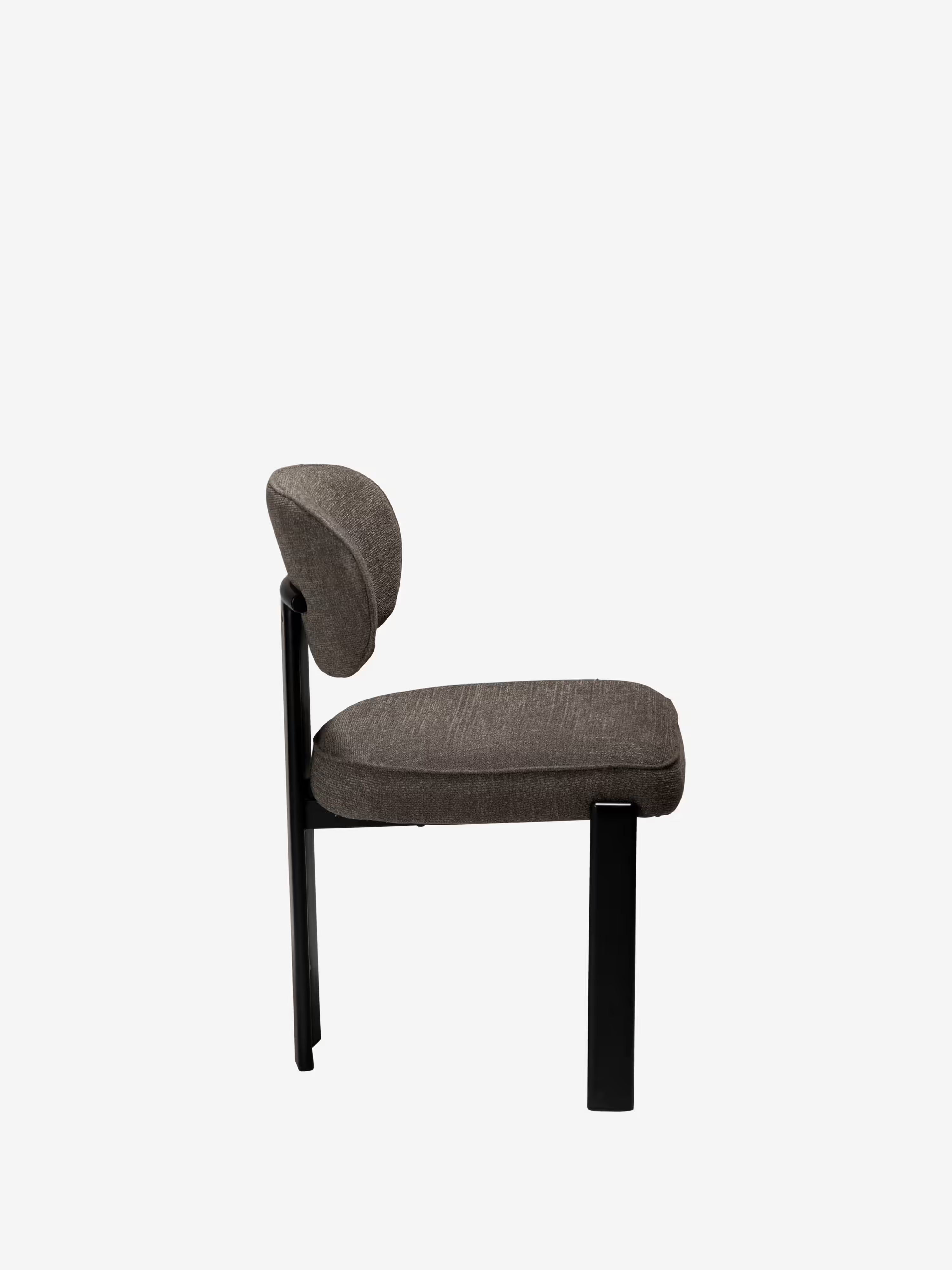 Duct Chaise en bouclé sans accoudoirs – design sculptural avec structure en métal