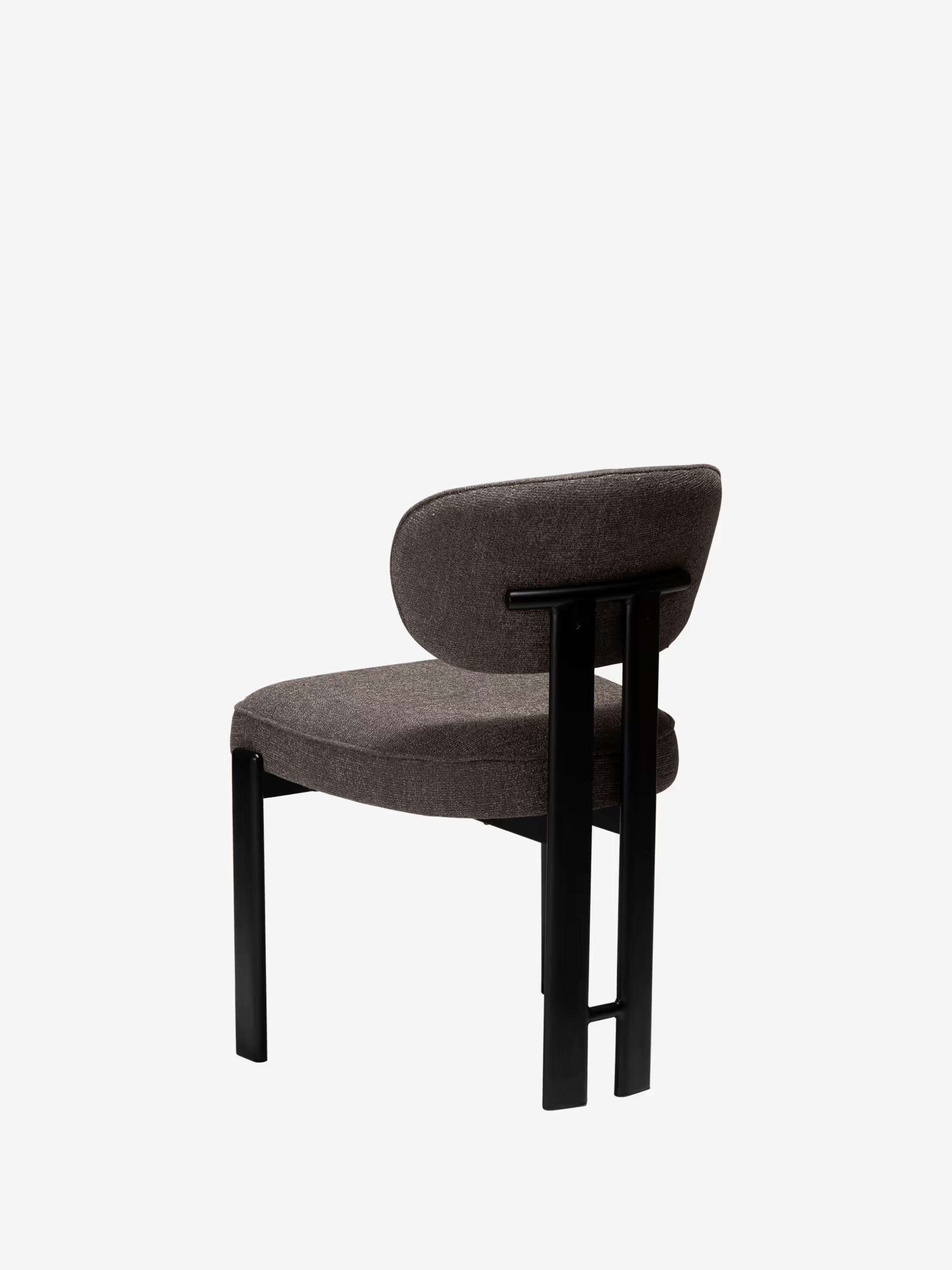 Duct Chaise en bouclé sans accoudoirs – design sculptural avec structure en métal